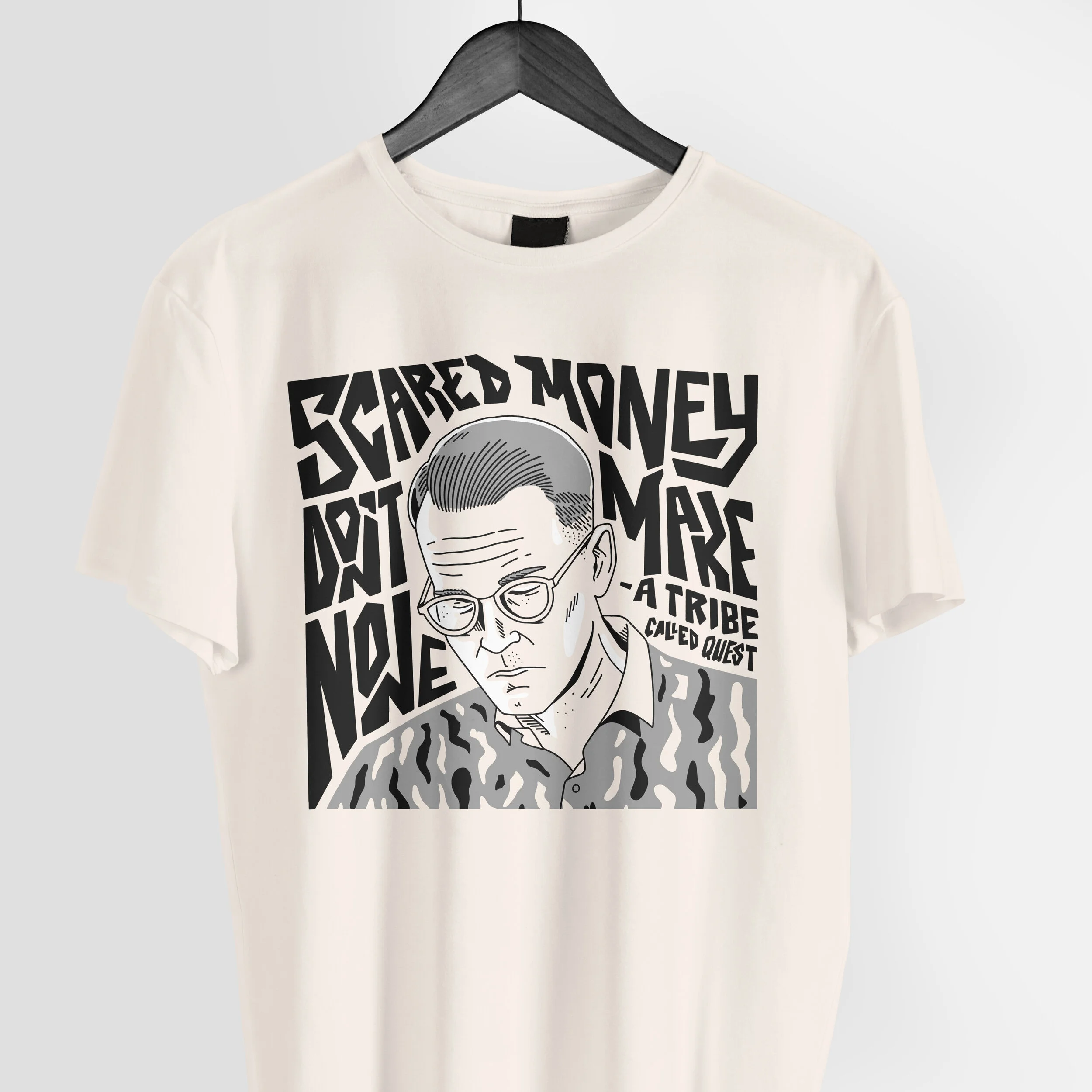 A Tribe Called Presti // T-shirt in the style of A Tribe Called Quest’s Midnight Marauders album artwork for Down to Dunk, an OKC Thunder Podcast.