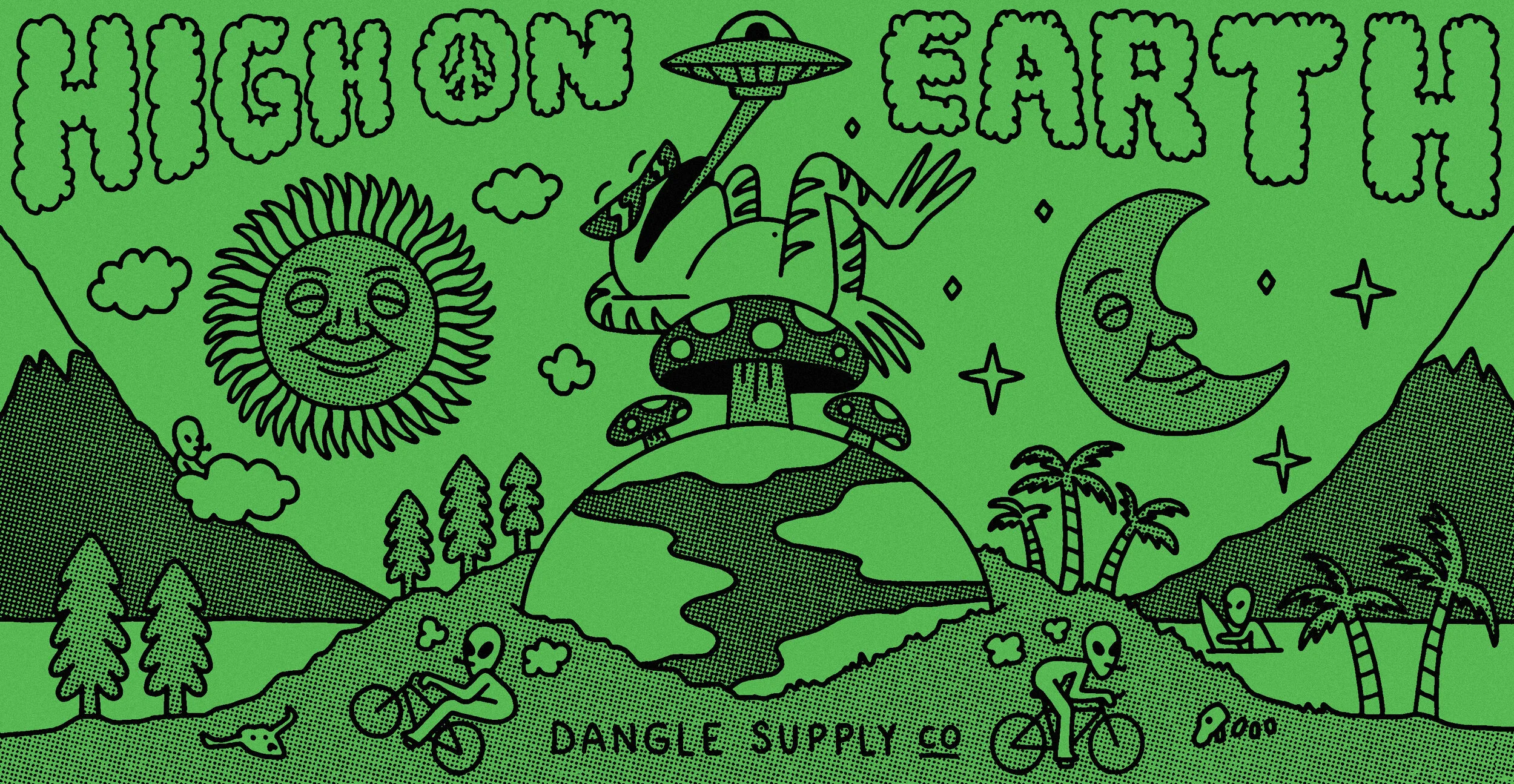 Dangle Supply X Earth Day Collaboration // Artwork created for a limited edition Nalgene design with my friends over at Dangle Supply.