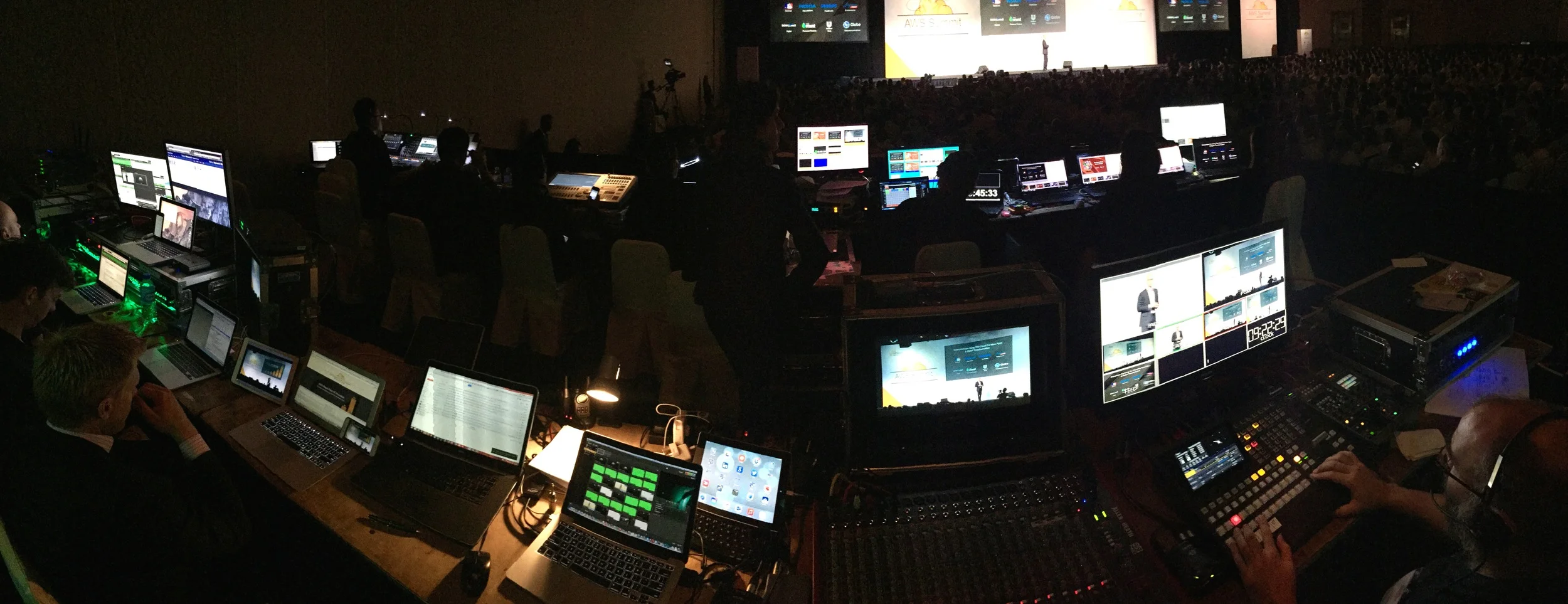 The Deck's vision control alongside VioCorp's streaming tech and ETG's front-of-house setup. 