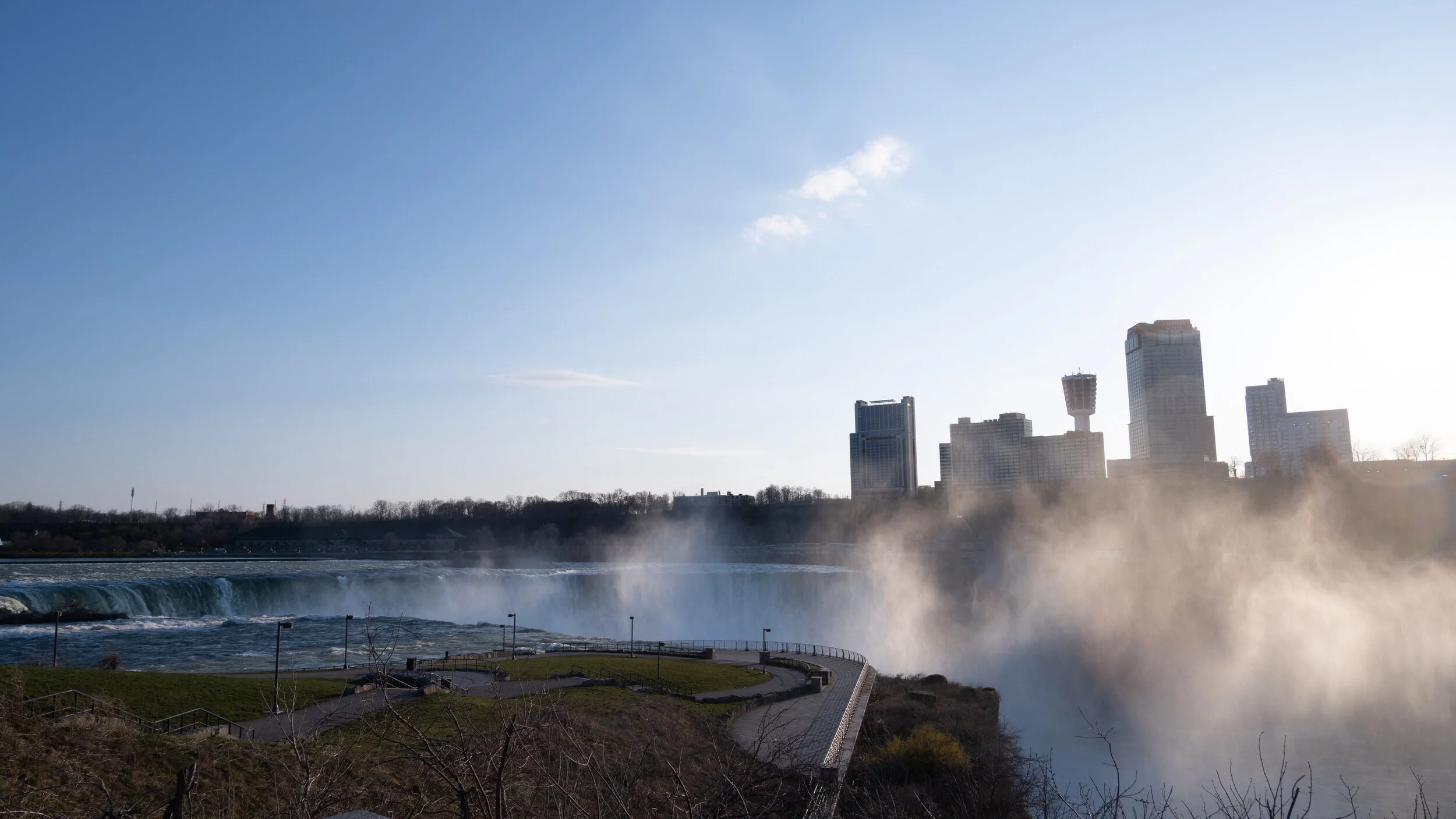 The new terrace layout of the renovated Niagara Falls state park. If you want the Canadian Falls as your backdrop, basically pick a spot anywhere on the railing.
