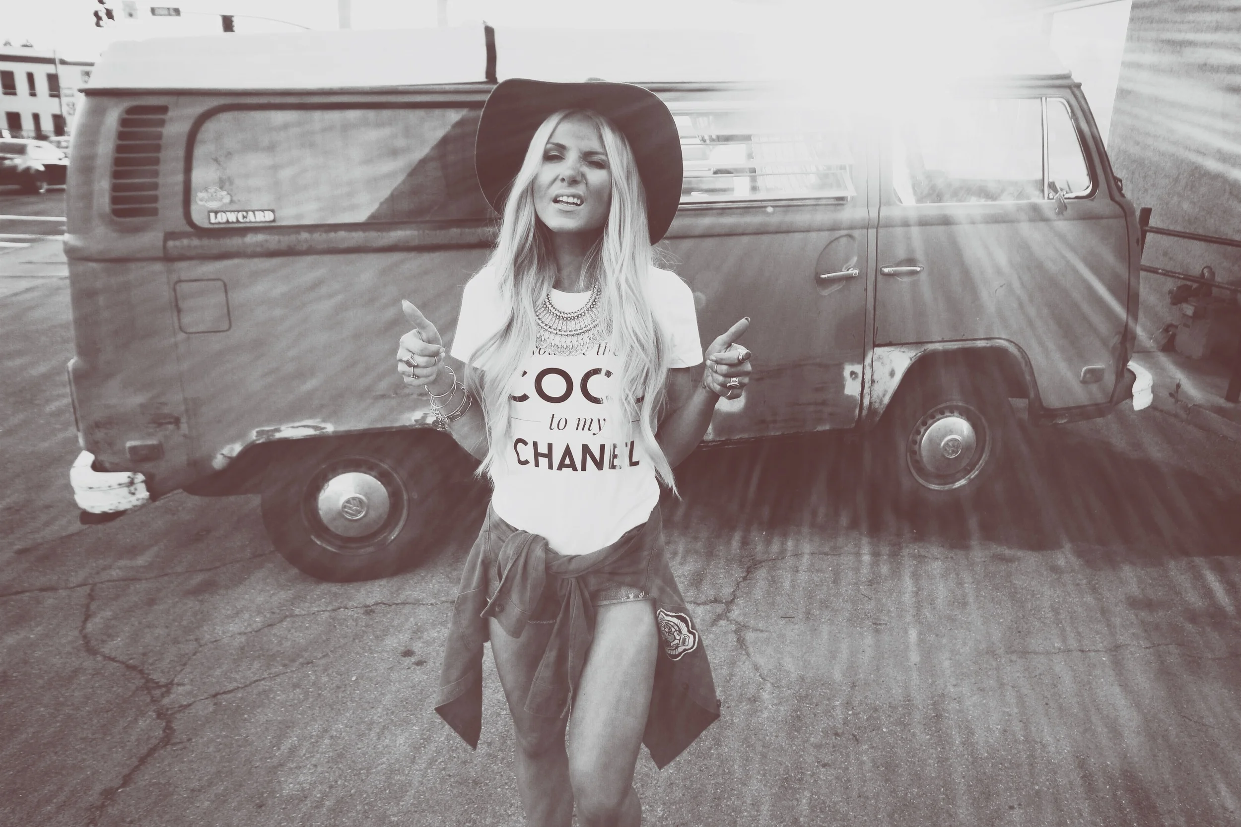 HAT: Free People TEE: Style Lately NECKLACE: St. Eve Jewelry SHORTS: Vintage Levis JACKET: Forever 21 SANDALS: Urban Outfitters