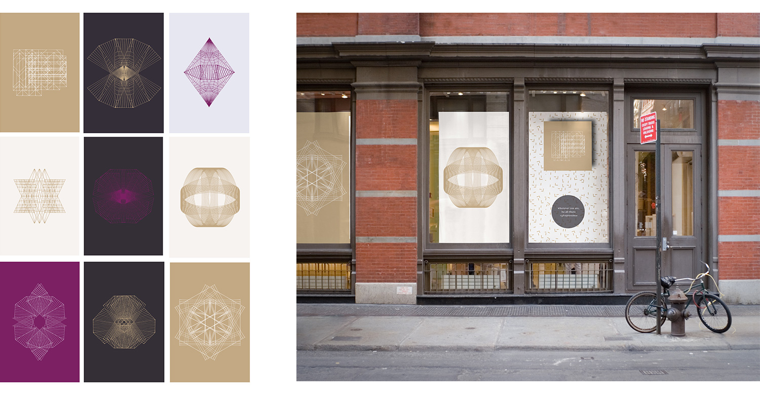 Store window artwork by Alyson Fox