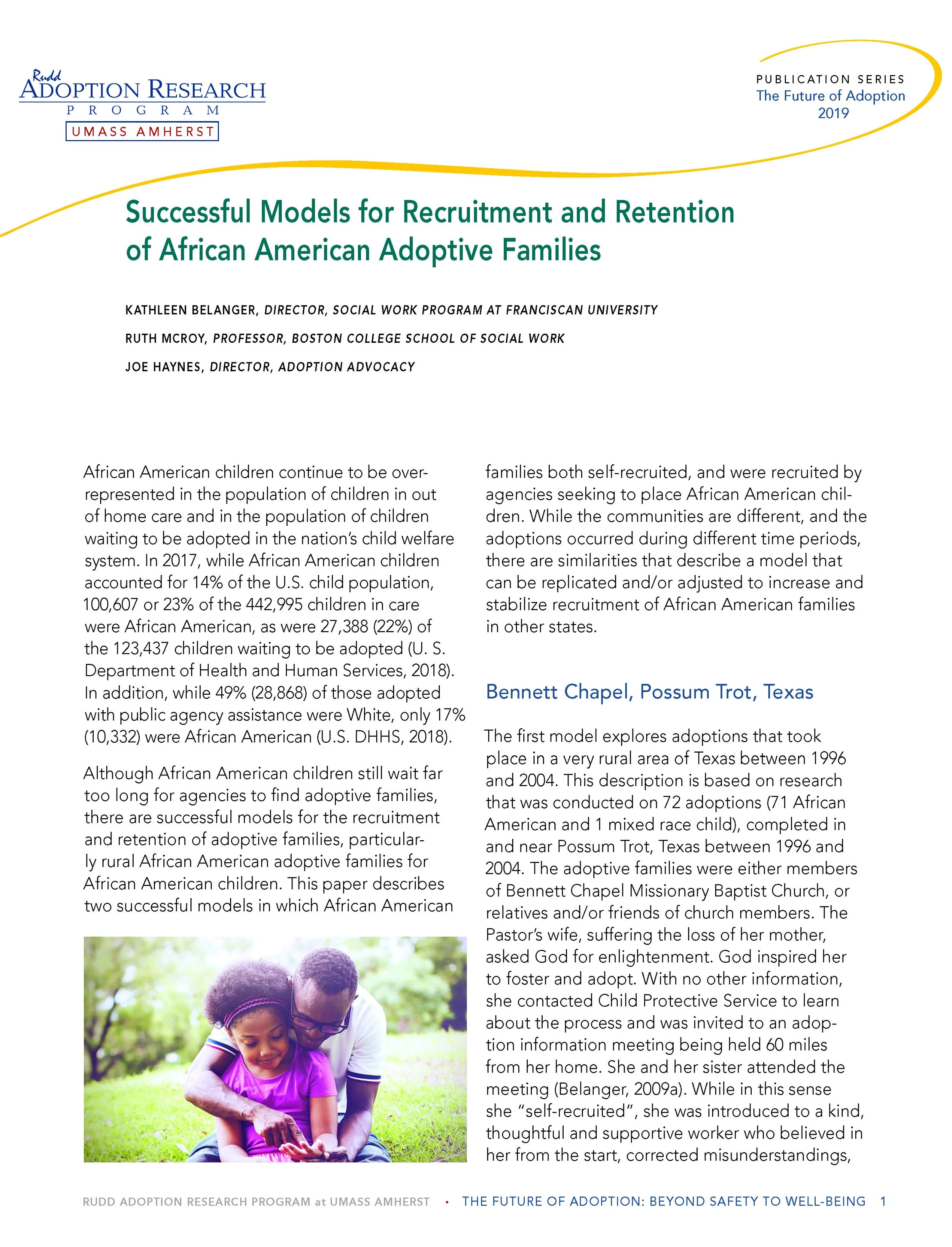 Future of Adoption Newsletter, University of Massachusetts Amherst