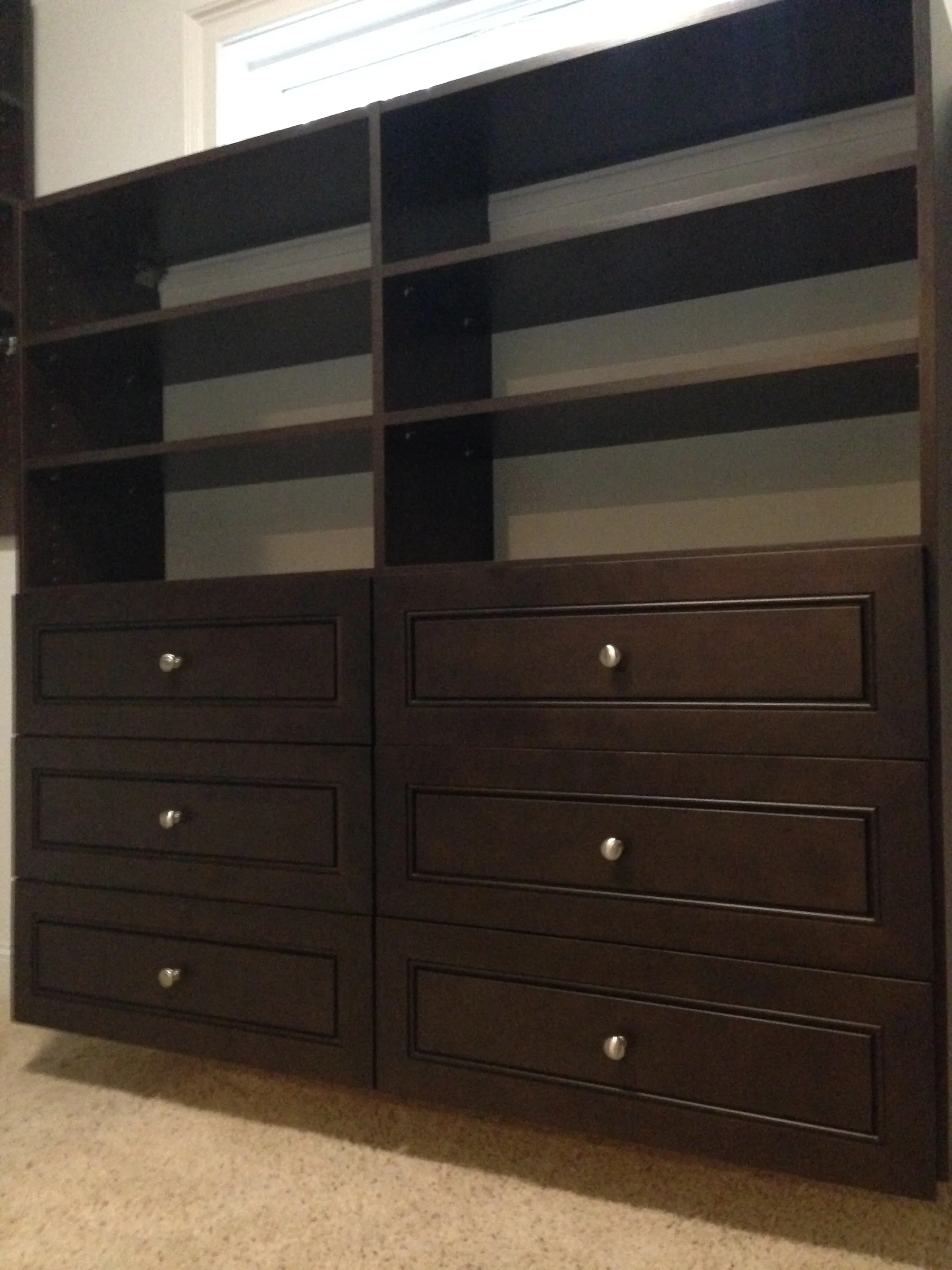 Drawers with shelves above - Chocolate Pear