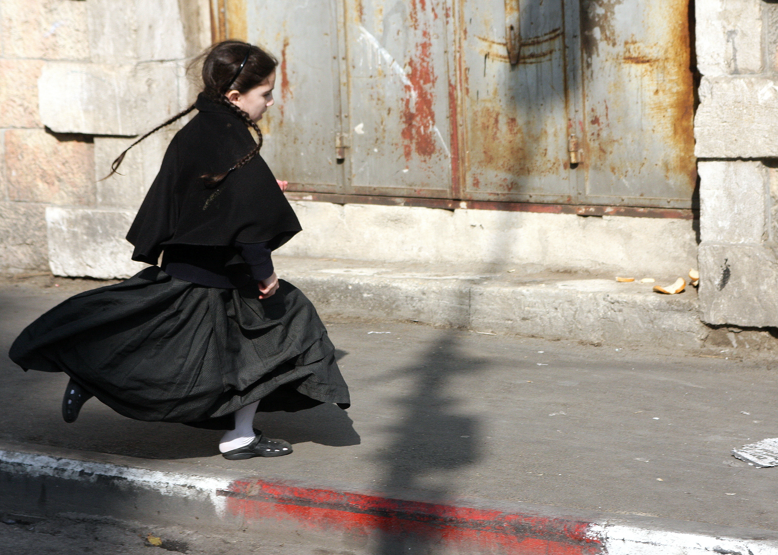 On Her Way -- in Mea Shearim