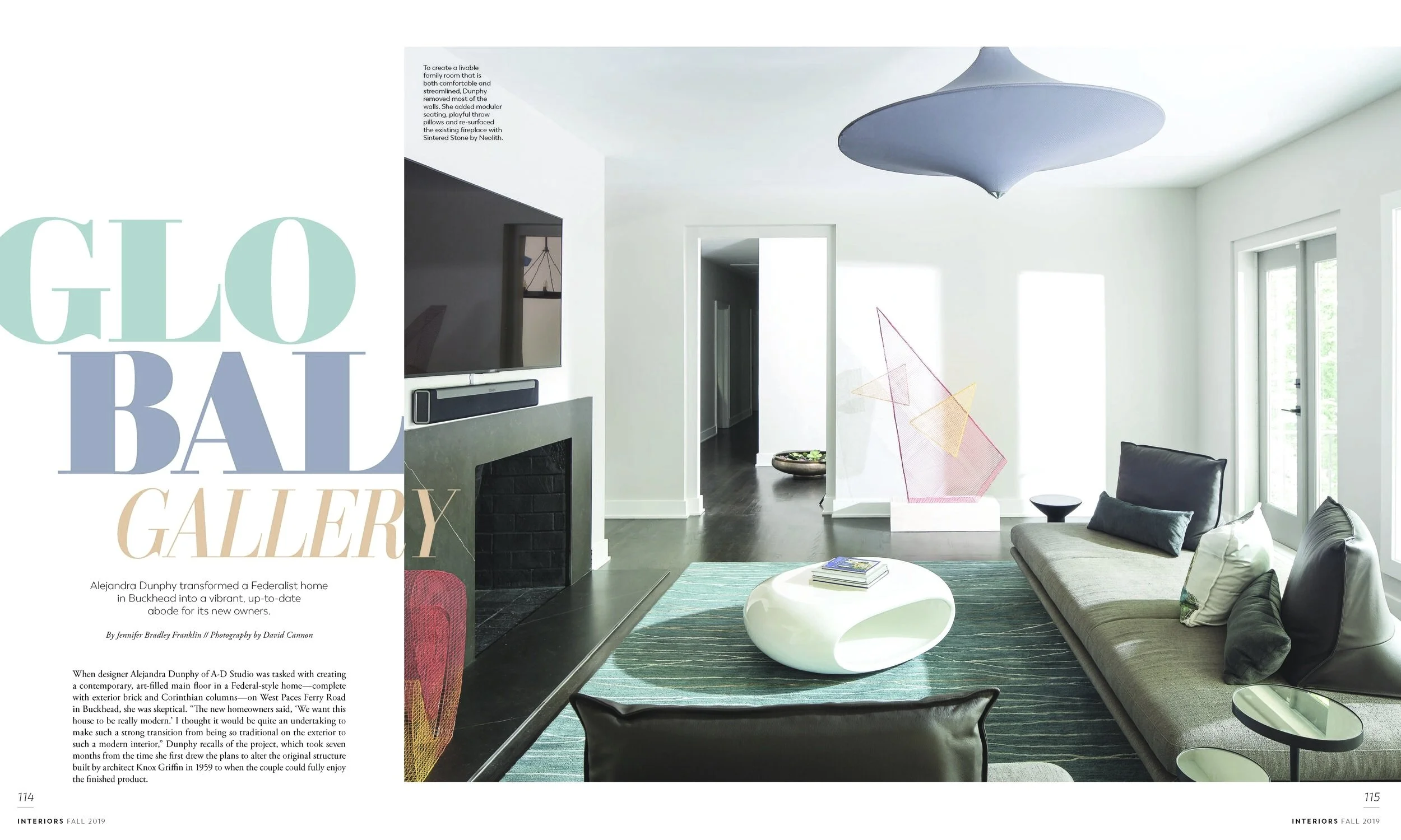 Global Gallery Article by Modern Luxury  Interiors Magazine (Copy)