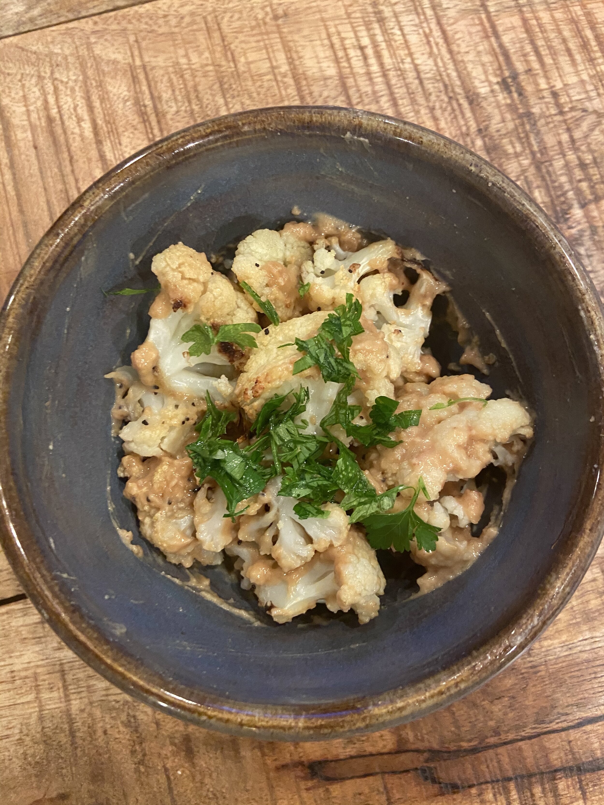 Roasted Cauliflower with Almond Sauce