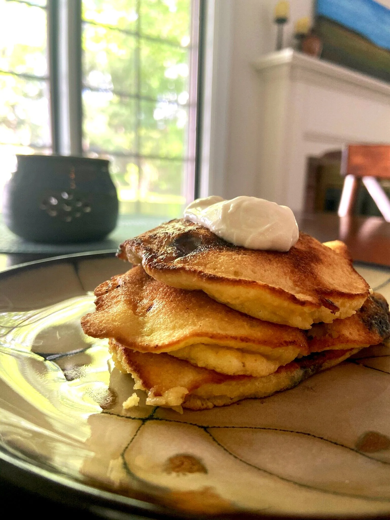 The Best Blueberry Almond Pancakes