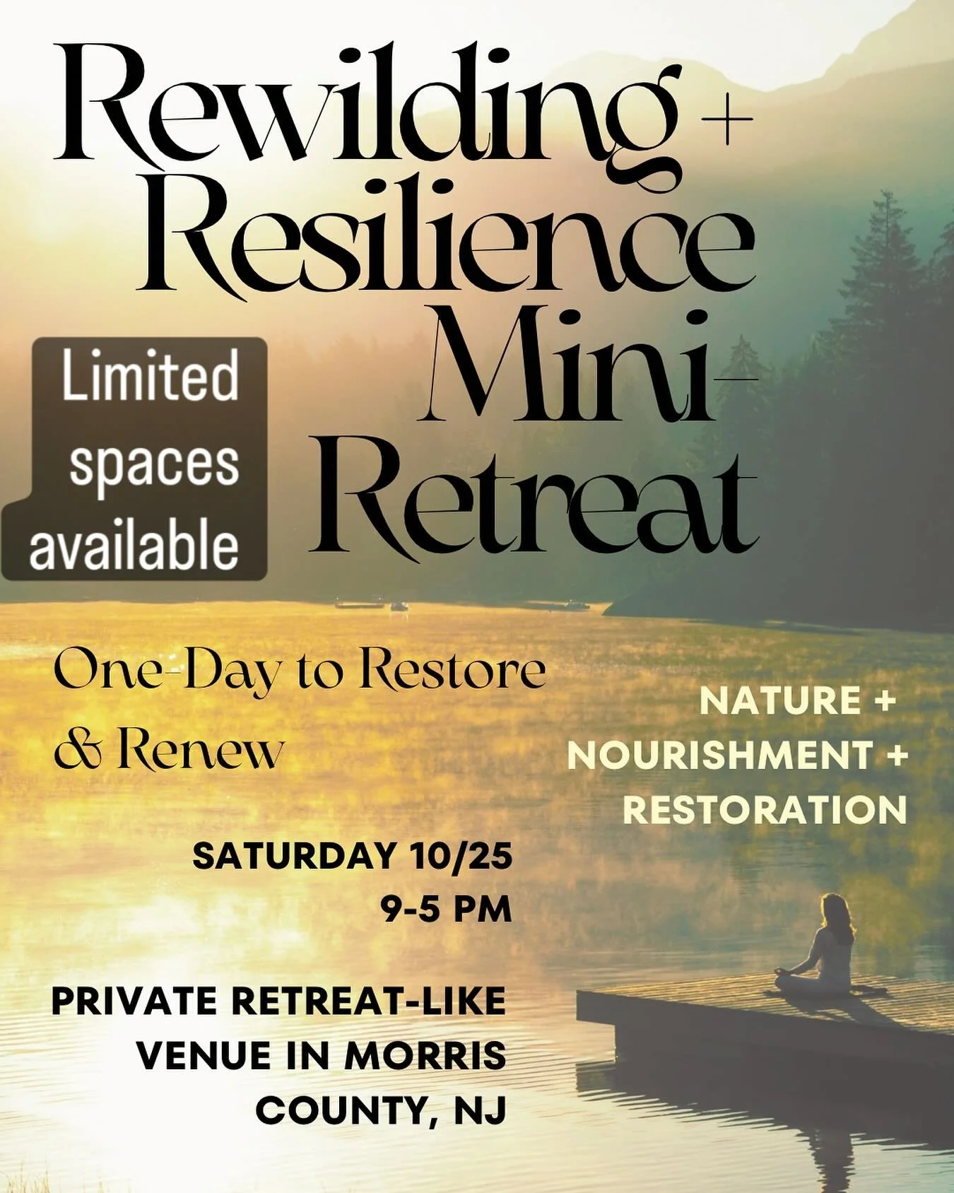 One day women&rsquo;s wellness retreat 
🍁Rewilding &amp; Resilience🍁

Step away from the stressors of daily life and return to your natural rhythm. Join us for a soul-nourishing day designed for women who are craving reconnection and are ready to r