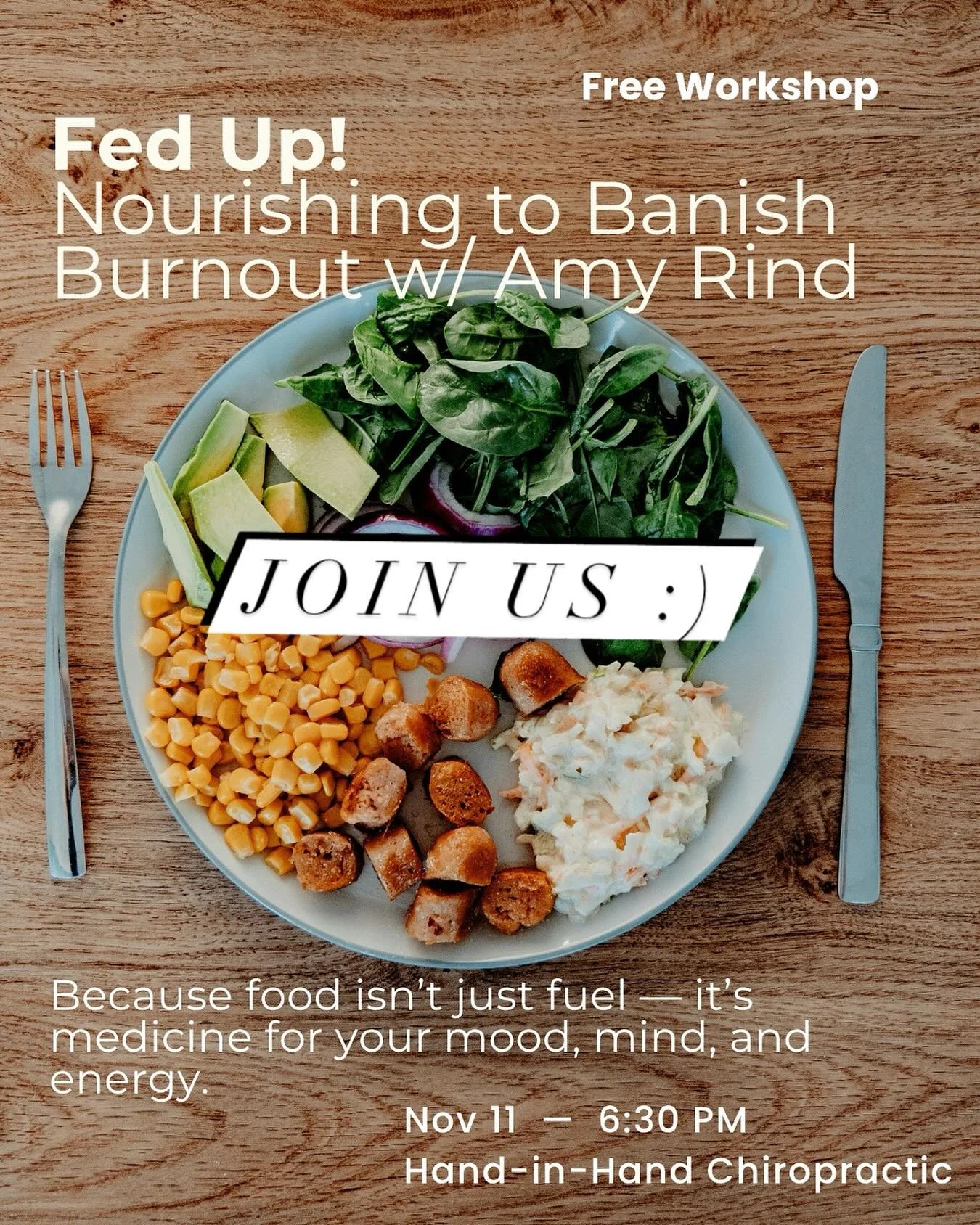 Free Live Workshop. Anxiety. Burnout. Exhaustion that coffee and working out can&rsquo;t fix. If you&rsquo;re over it &mdash; and wondering how food might be part of the solution &mdash; this workshop is for you.

Fed Up is designed to reconnect you 