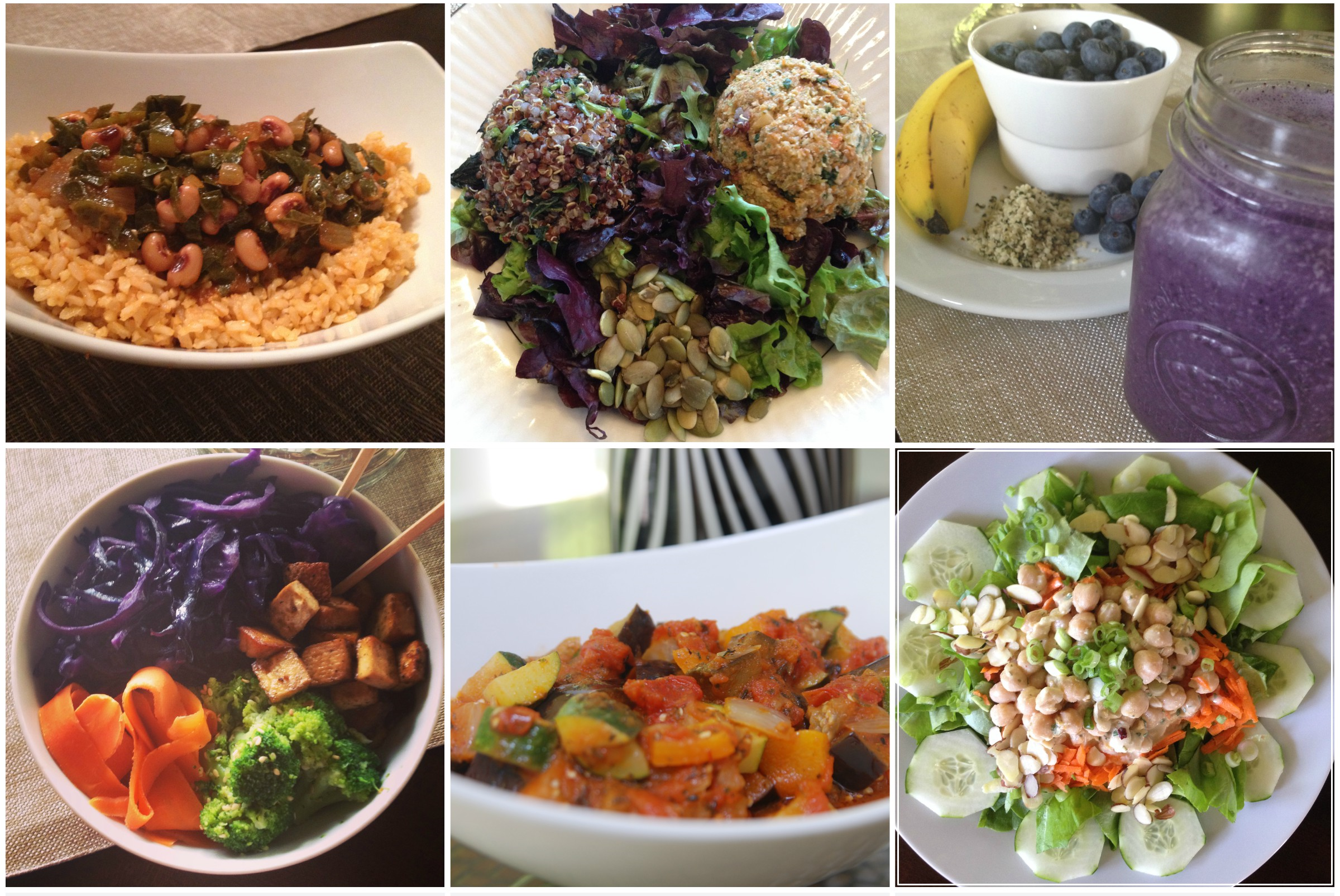 Just a few of Tyra's home-prepared plant-based dishes - looks so delicious and the presentation is wonderful! I say she should add chef and food stylist to her repertoire, as well!