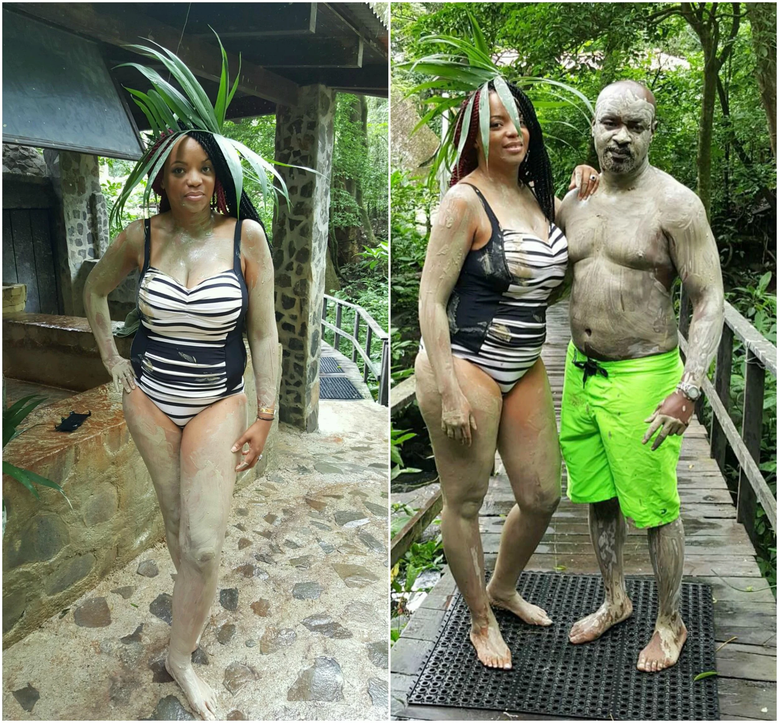 These shots were so hilarious, I really felt like we were giving off that Tarzan and Jane thing, while cleansing our skin and our souls, LOL! How did we do, you guys think we pulled it off?