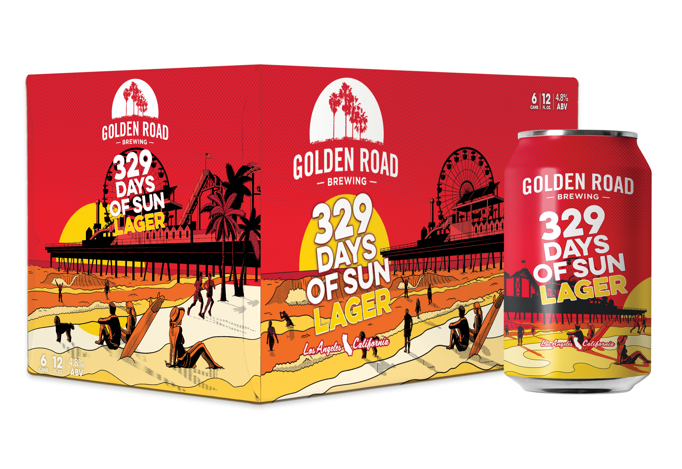 16 Golden Road Brewing 329 Days Of Sun Lager   Beer Coasters 