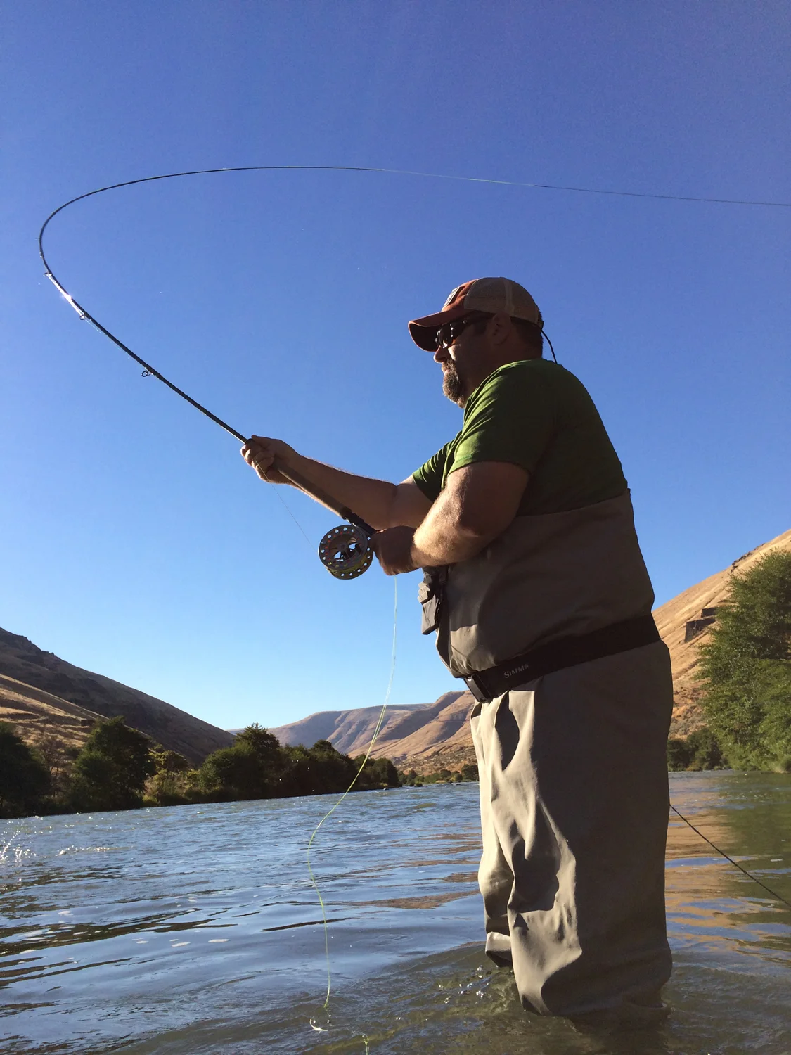 Casey Betz putting his rod to work... and quite possibly blowing his anchor :)