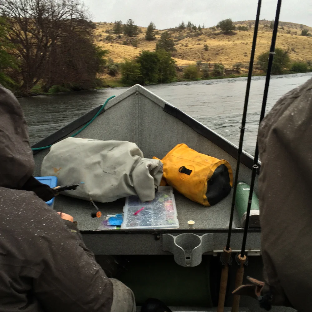 How sick do you have to be to tie flies in the rain while floating between runs? About as sick as Dave Hess and Mike Bannon from Pennsylvania. A cure? Hasn't been discovered yet. An intervention? Maybe, but we hope not!