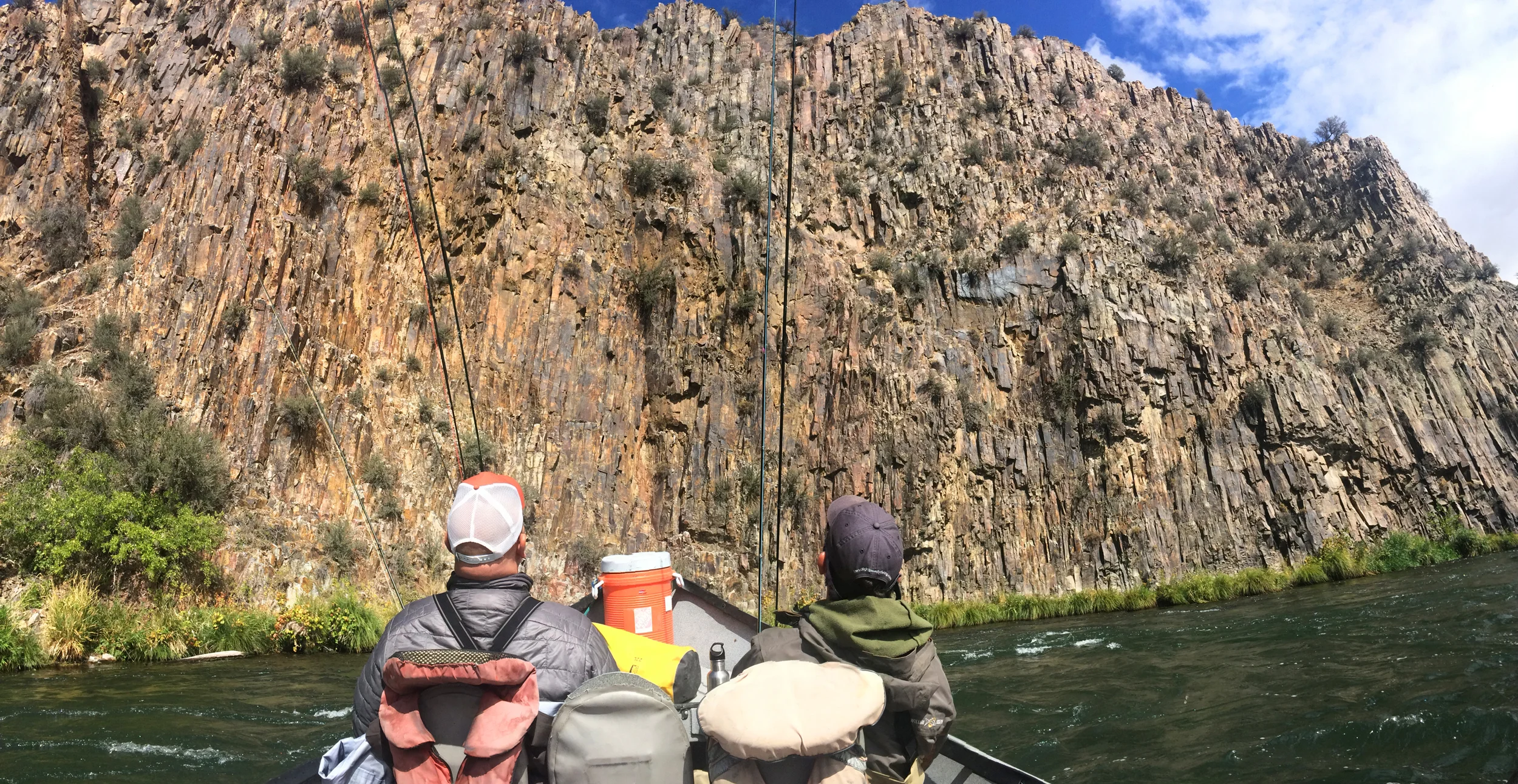 One of the impressive rock walls where the Lower Deschutes failed to carve through the tail end of the Mutton Mountains. This is a much older and harder rock than the basalt that typifies the Deschutes Canyon.