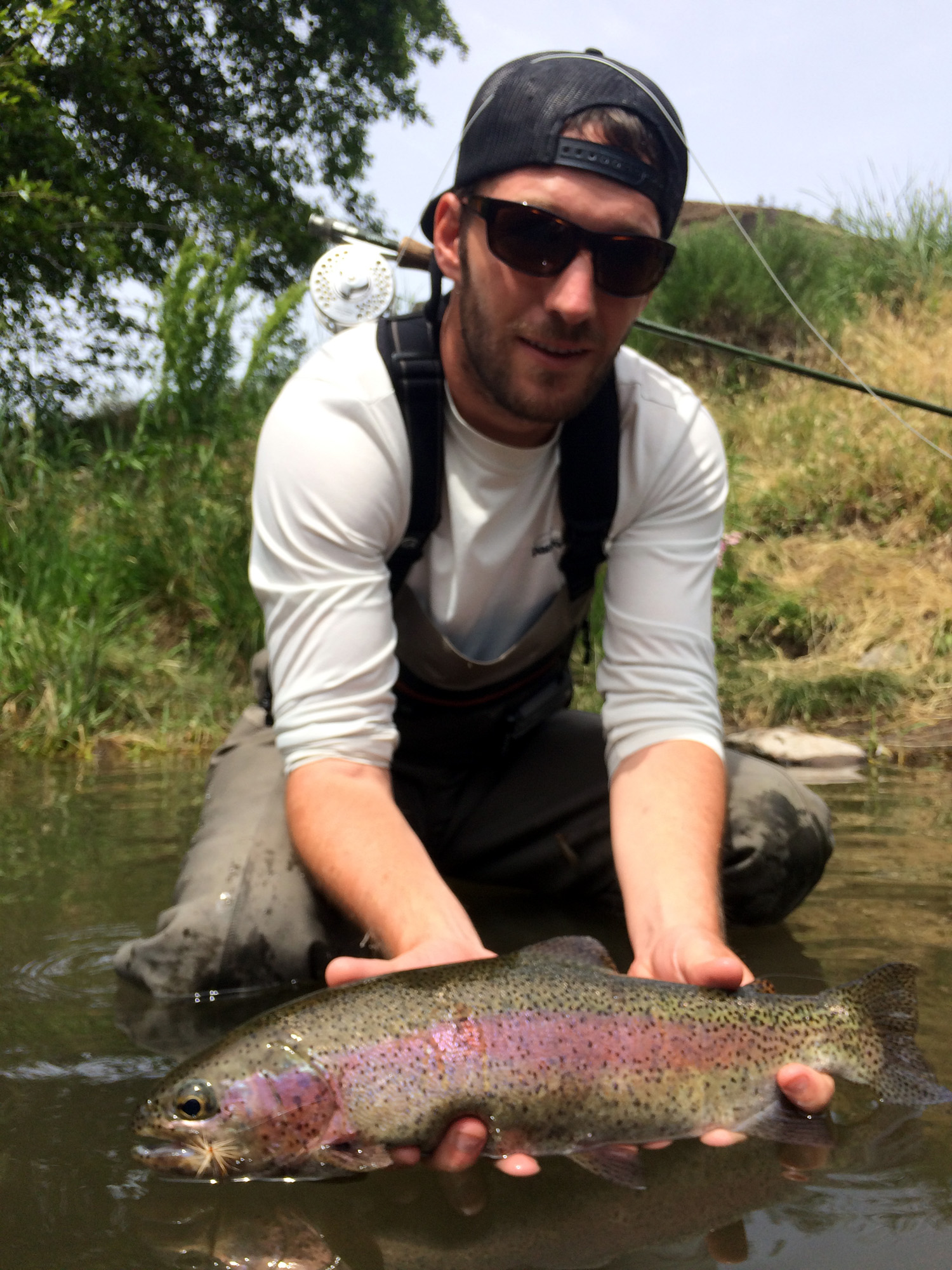  Great scenery, fishing, and company... everything I love about my job. &nbsp;We worked one on one to stalk and catch many redsides that day. 