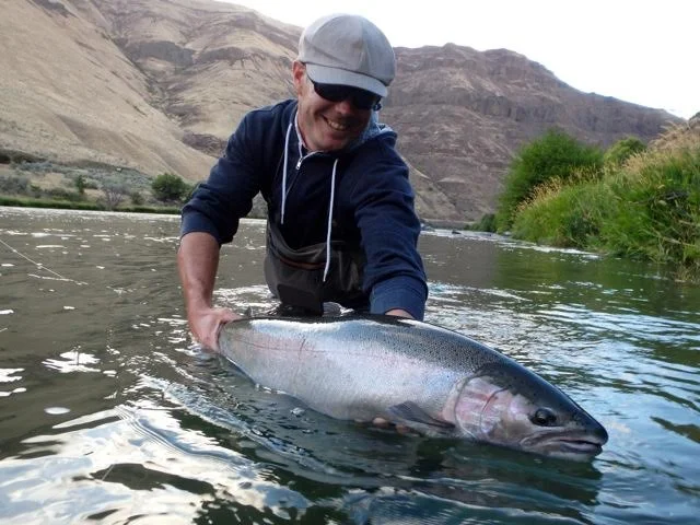 Here I am holding a handsome buck for Clark Dubriel. I am in absolute awe of this fish.