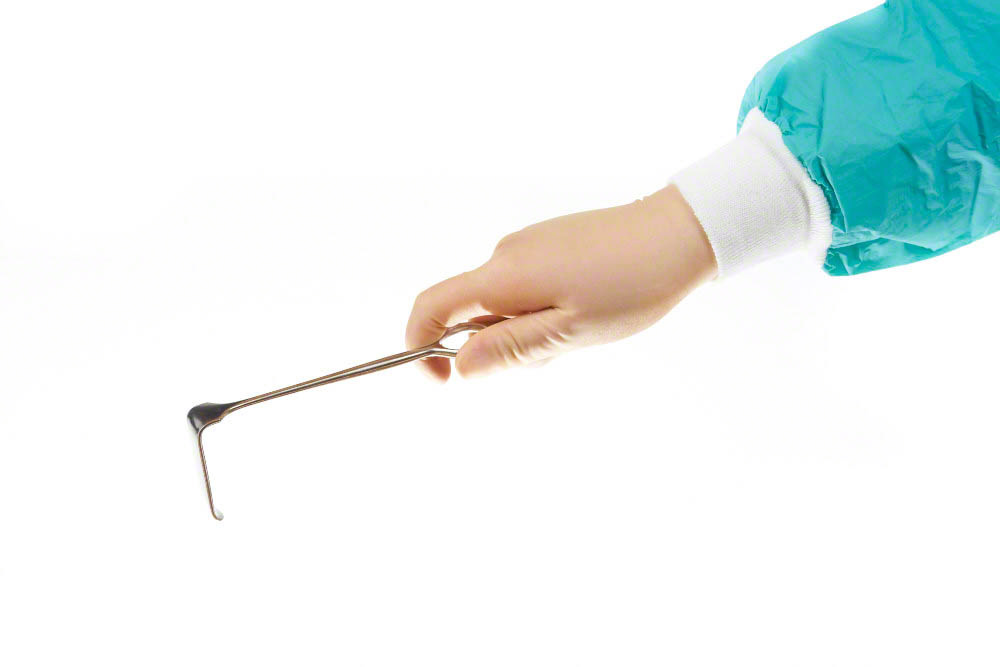 Surgical instrument (langenbeck) held by surgeons hand