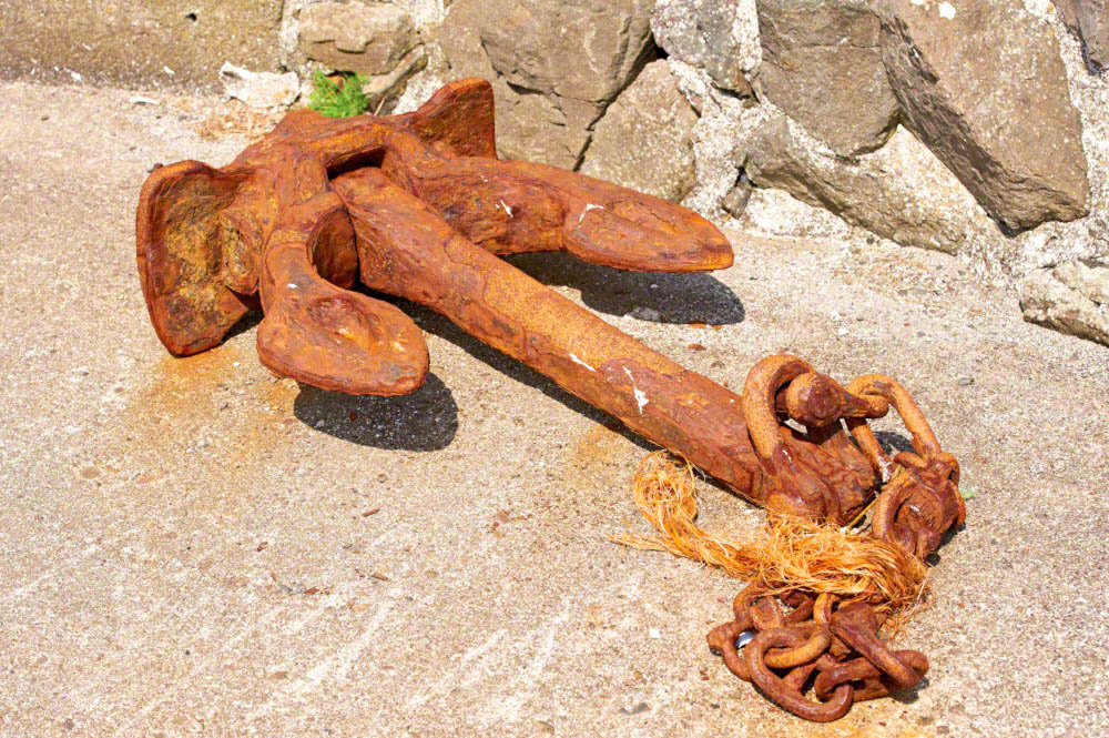 Old rusty anchor