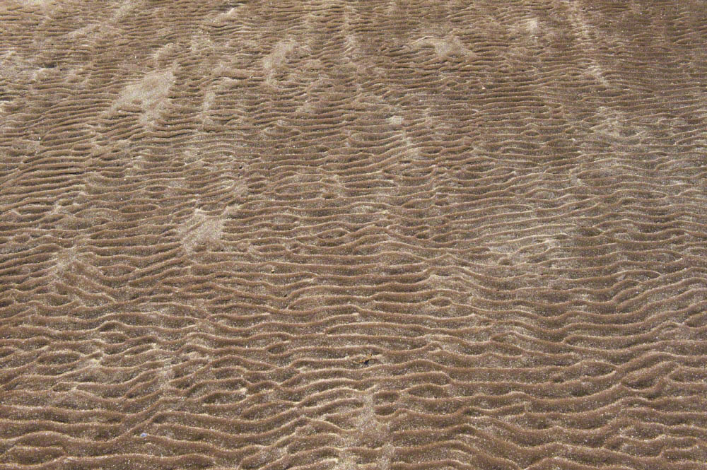 Ripples in the sand in the bay of Saksun