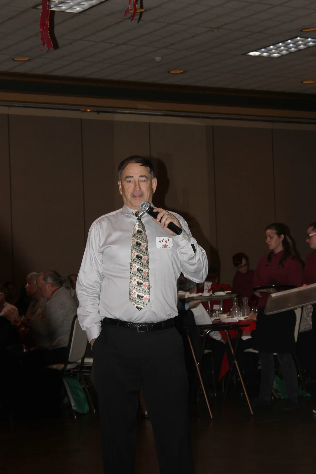 Andrew Muller Jr, RBMN CEO and Owner, addressing the employees at the holiday party