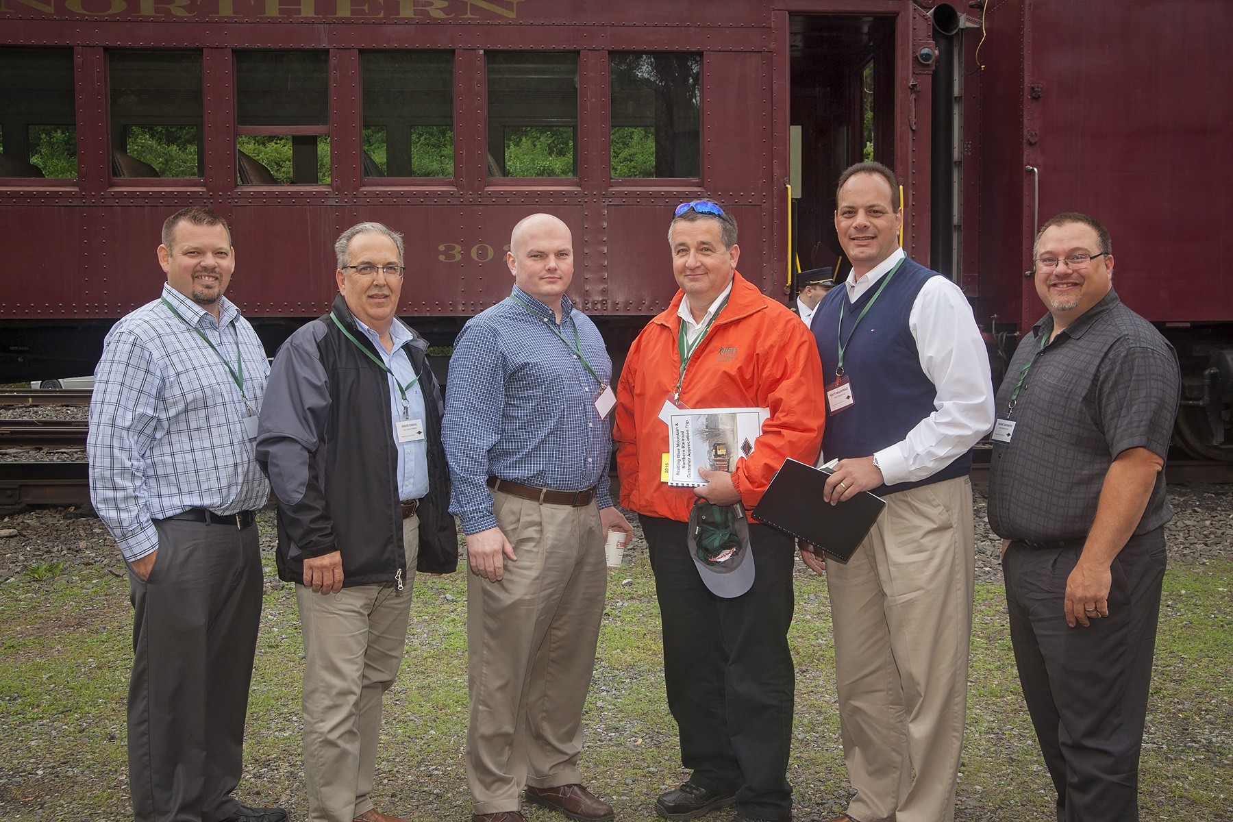 (L to R) Steve Marcotte and David Fanjul from EJ Gallo, Don Rumford, Mike Kelly, Matt MacDonald and Shane Garinger from Kane is Able.
