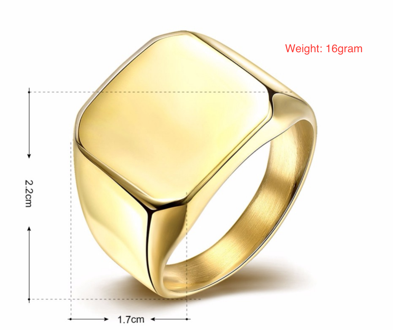 fe:male klackring guld simpel ring klackring statement smycken online