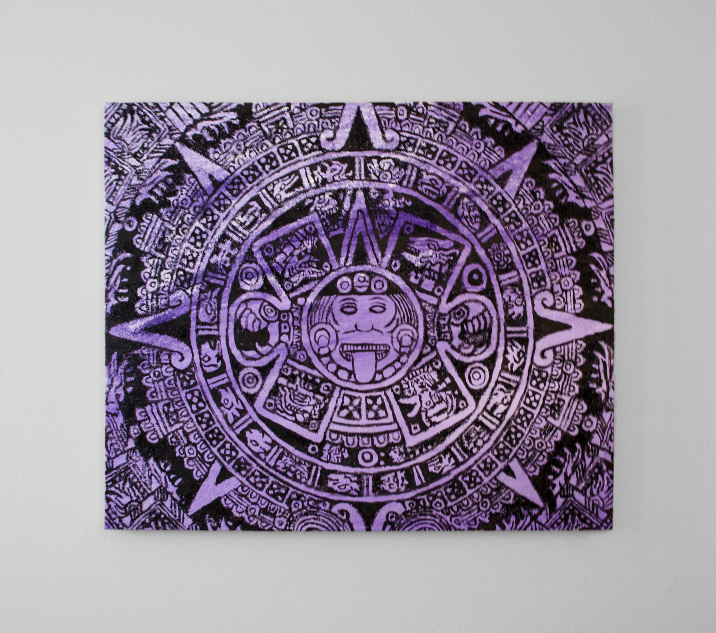 Royal Calendar // 36x36in // Acrylic on canvas with gel medium.