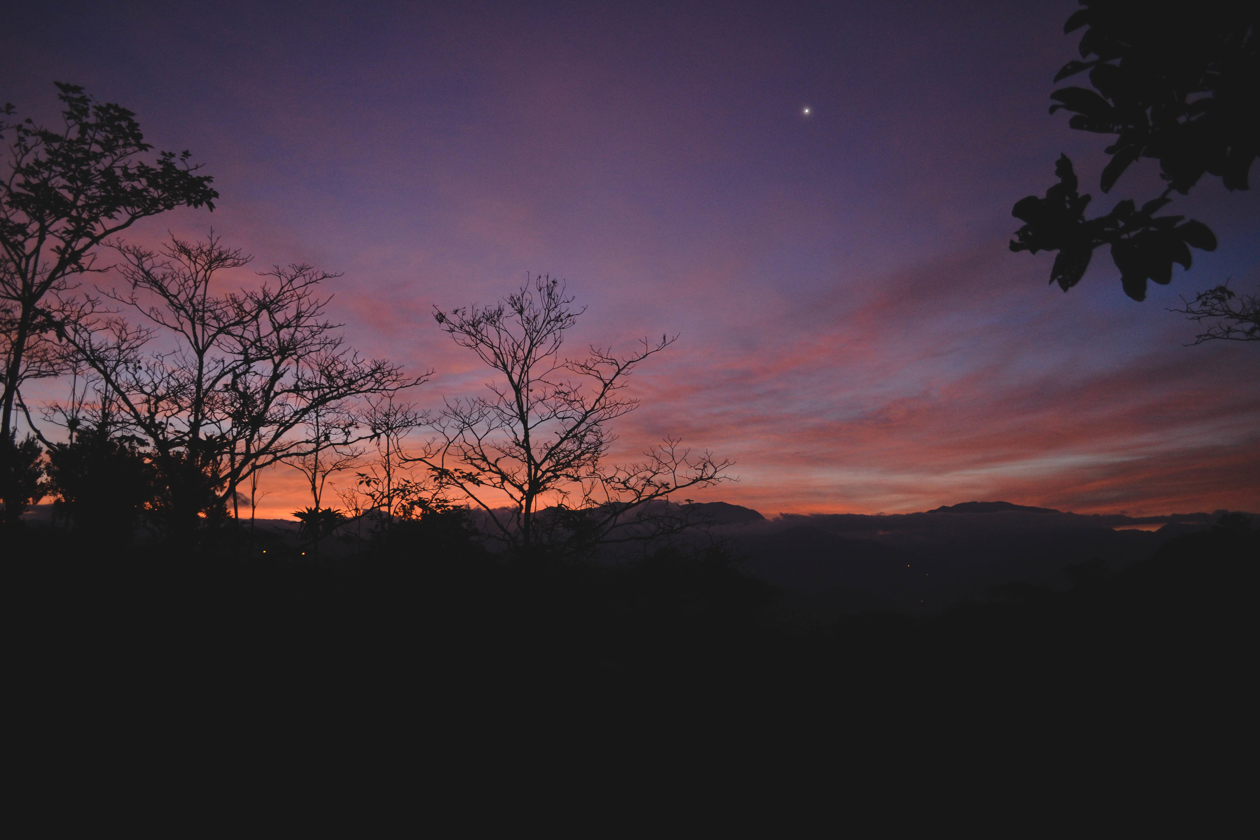  The sunrise as seen from La Iguana's yoga deck 