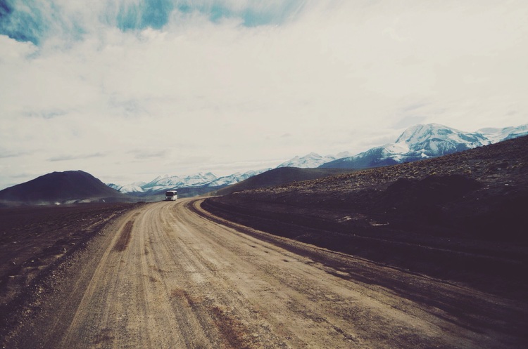  On the road from the Tatio Geysers in the Atacama Desert 