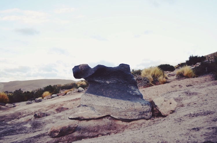  An eroded rock at the Tatio Geysers 