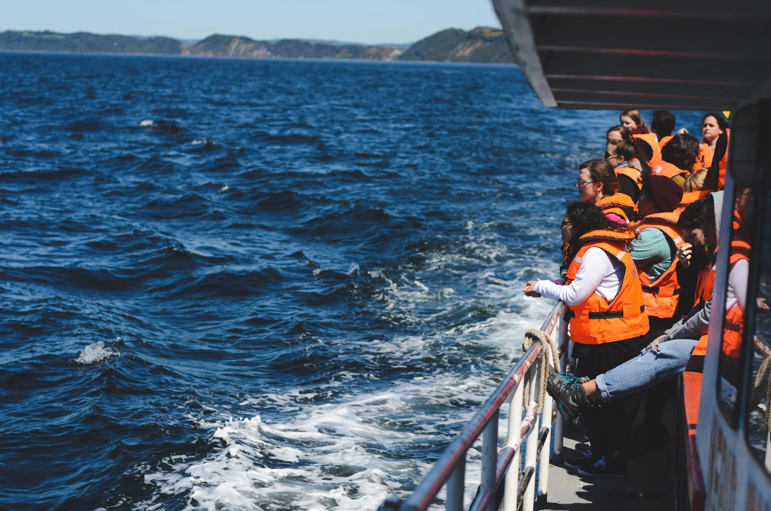 en route via boat to Rilan Peninsula