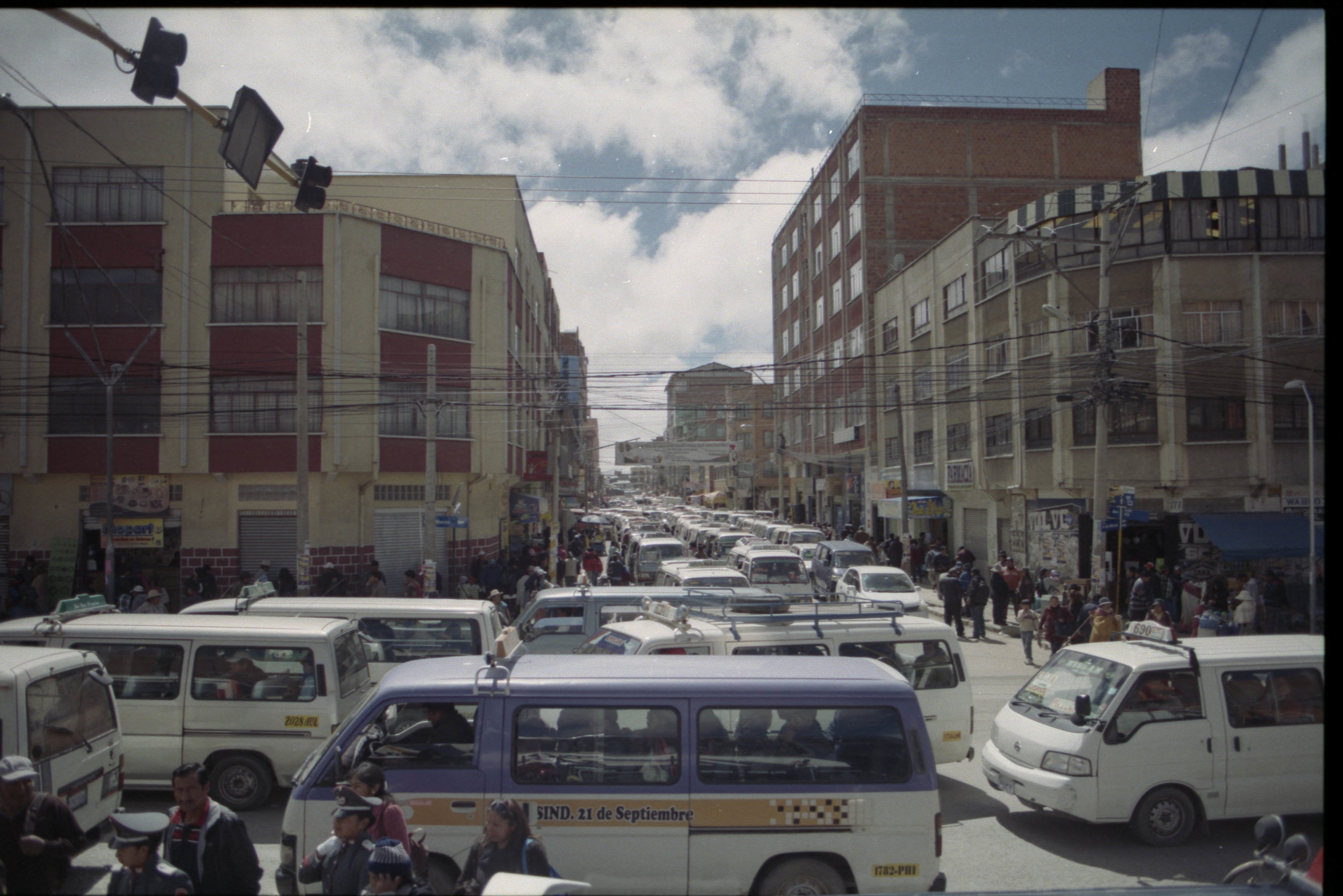  Packed streets in El Alto, the city where the airport is located, just outside the capital of Bolivia 