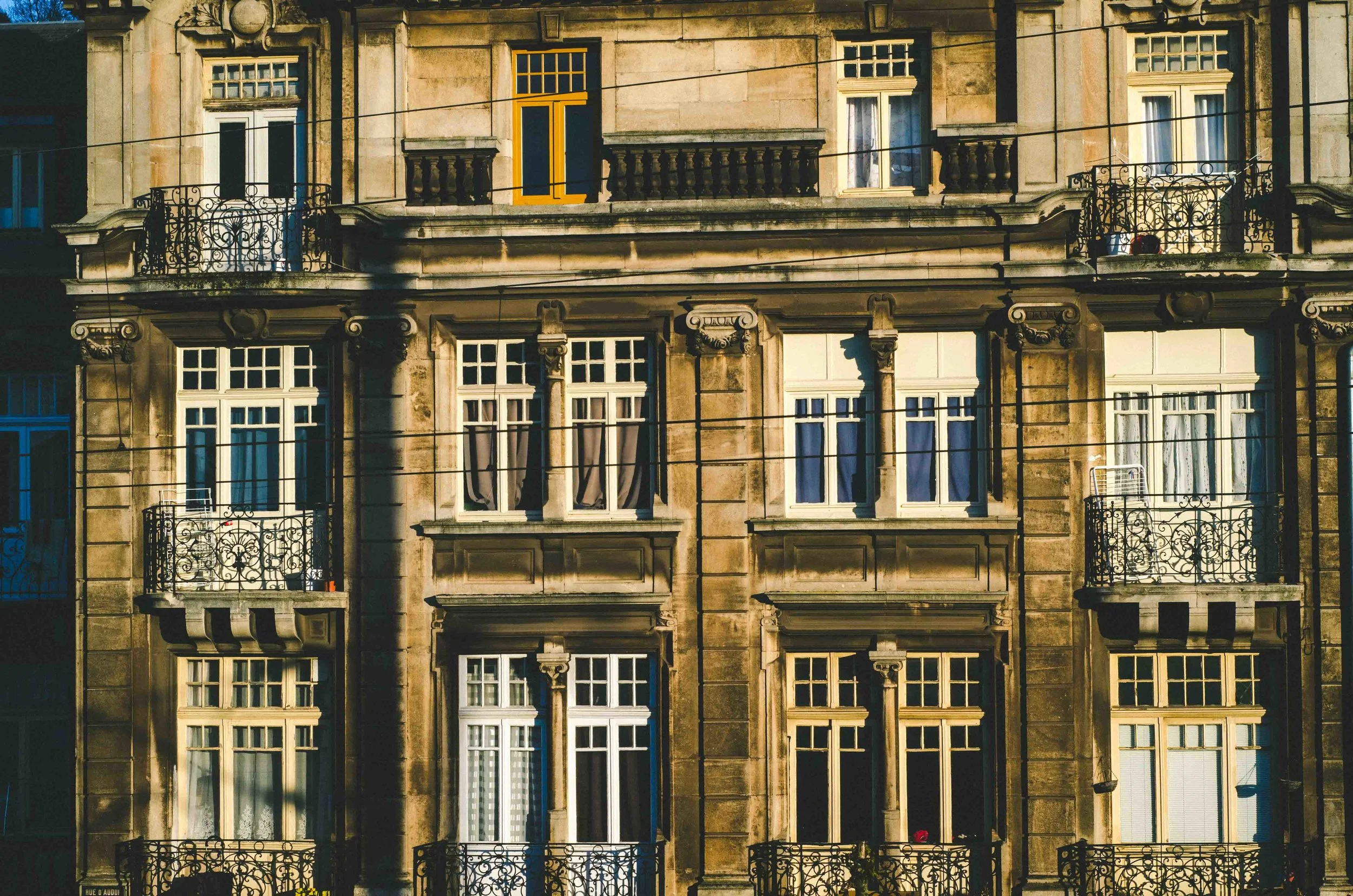 Harsh shadows at sunset in Esch-sur-Alzette, the second largest city in Luxembourg after Luxembourg City