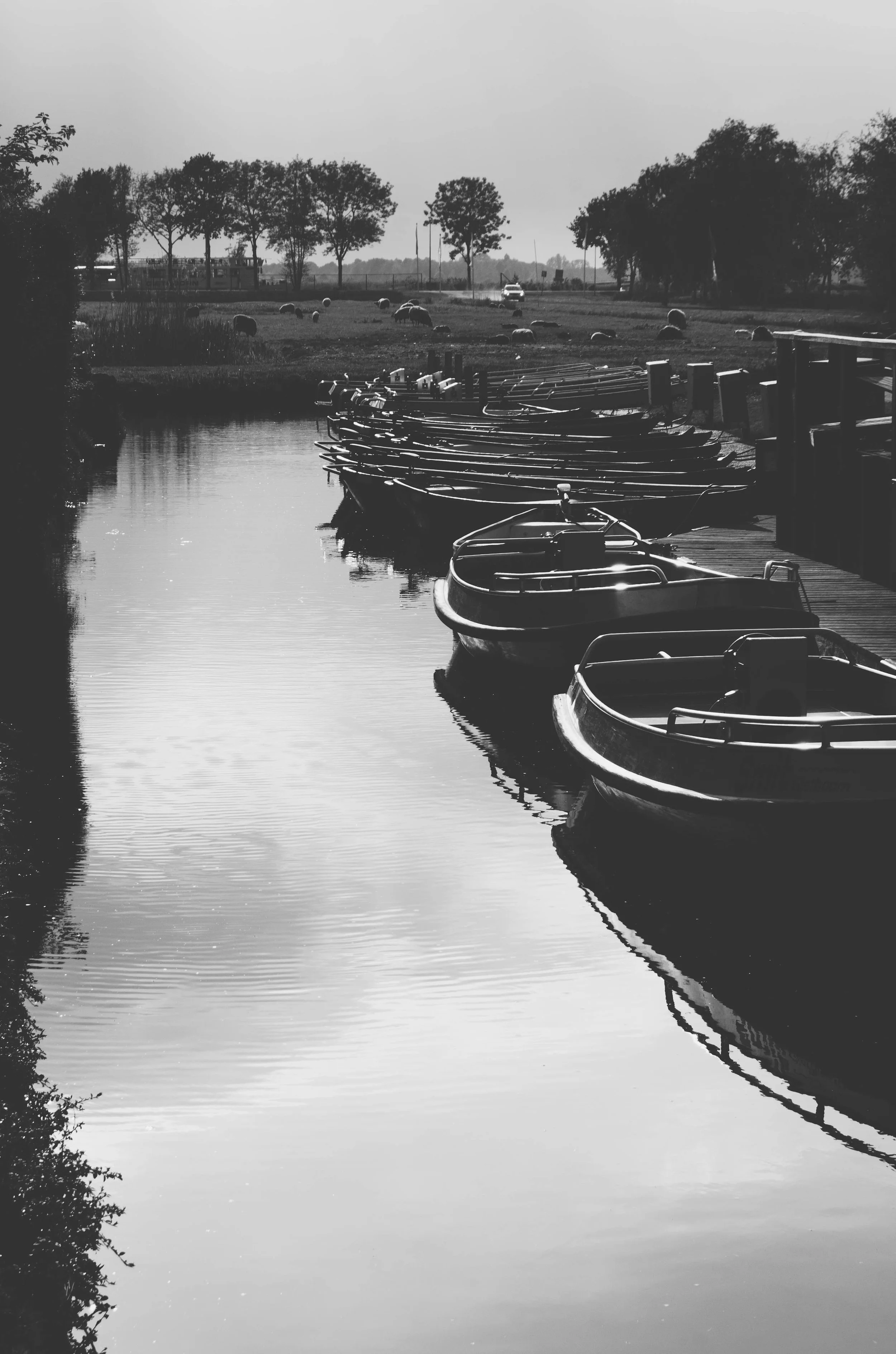 Giethoorn is car-free except for a few access points that end at the canal