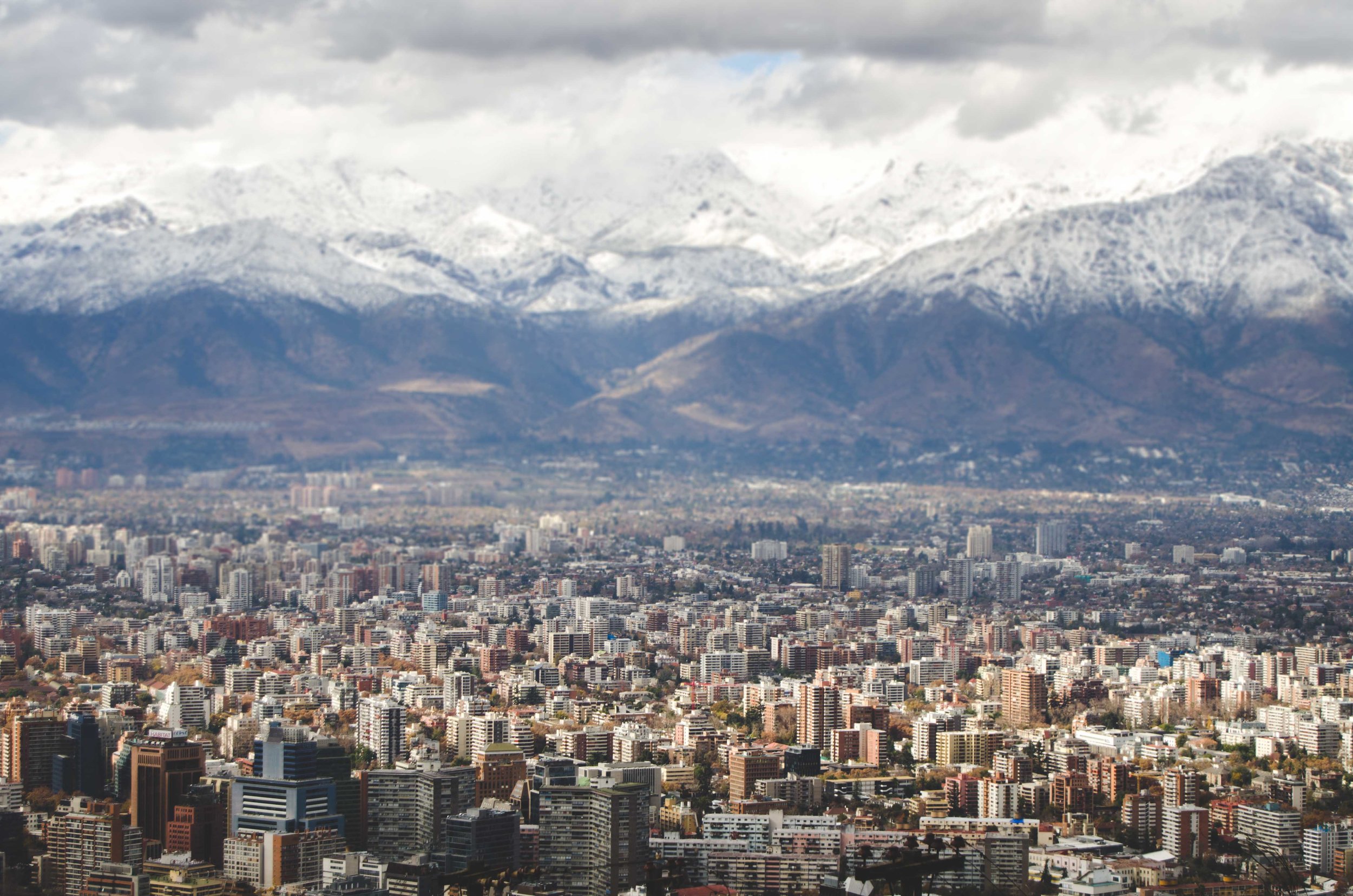  Santiago is in a  cuenca , a basin whose sides are the Andes mountains on one side and the coastal mountains on the other. It makes for beautiful views, but it traps the smog. 