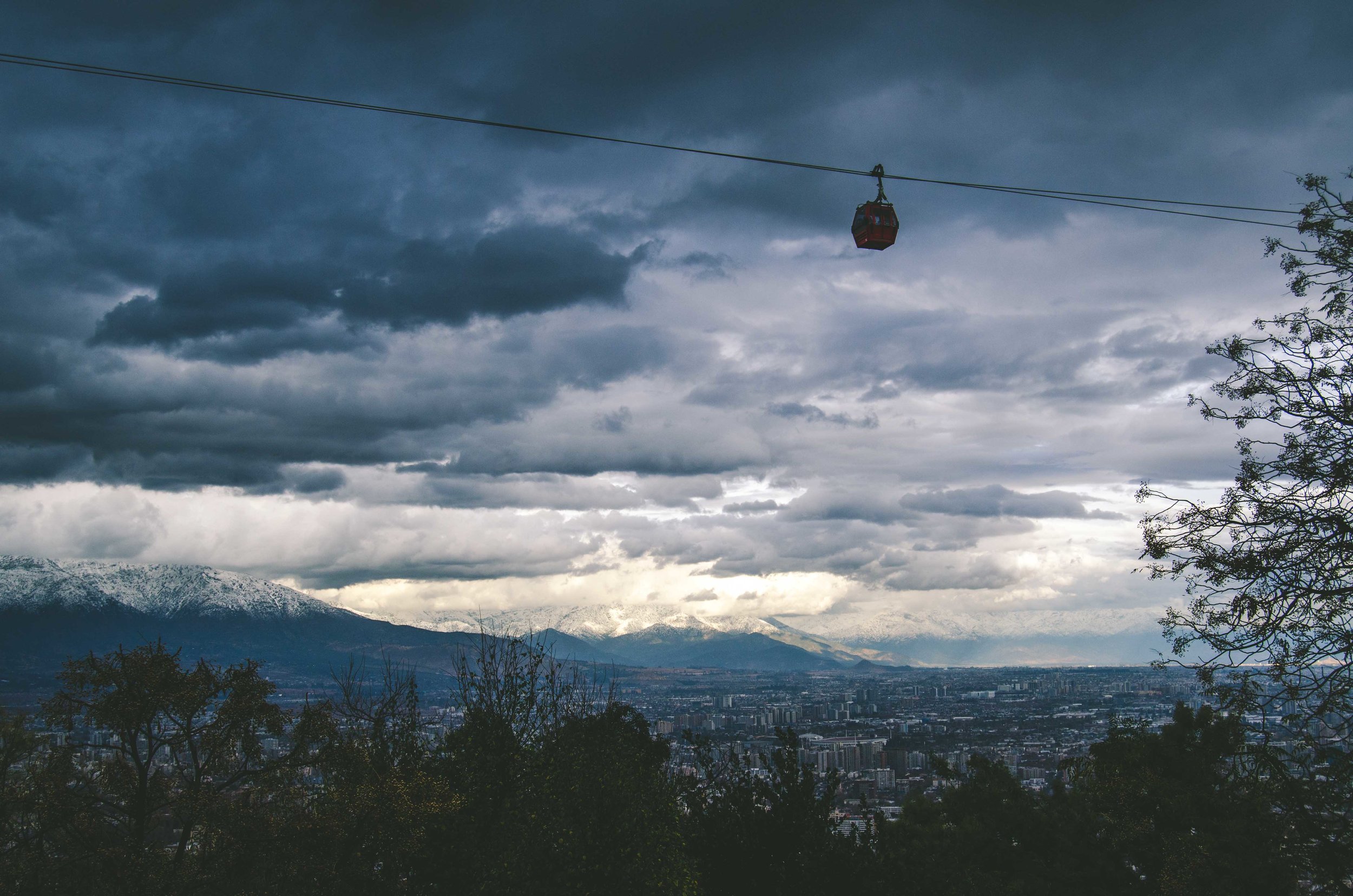  Rain clouds rolled in just as we were going down the hill. 