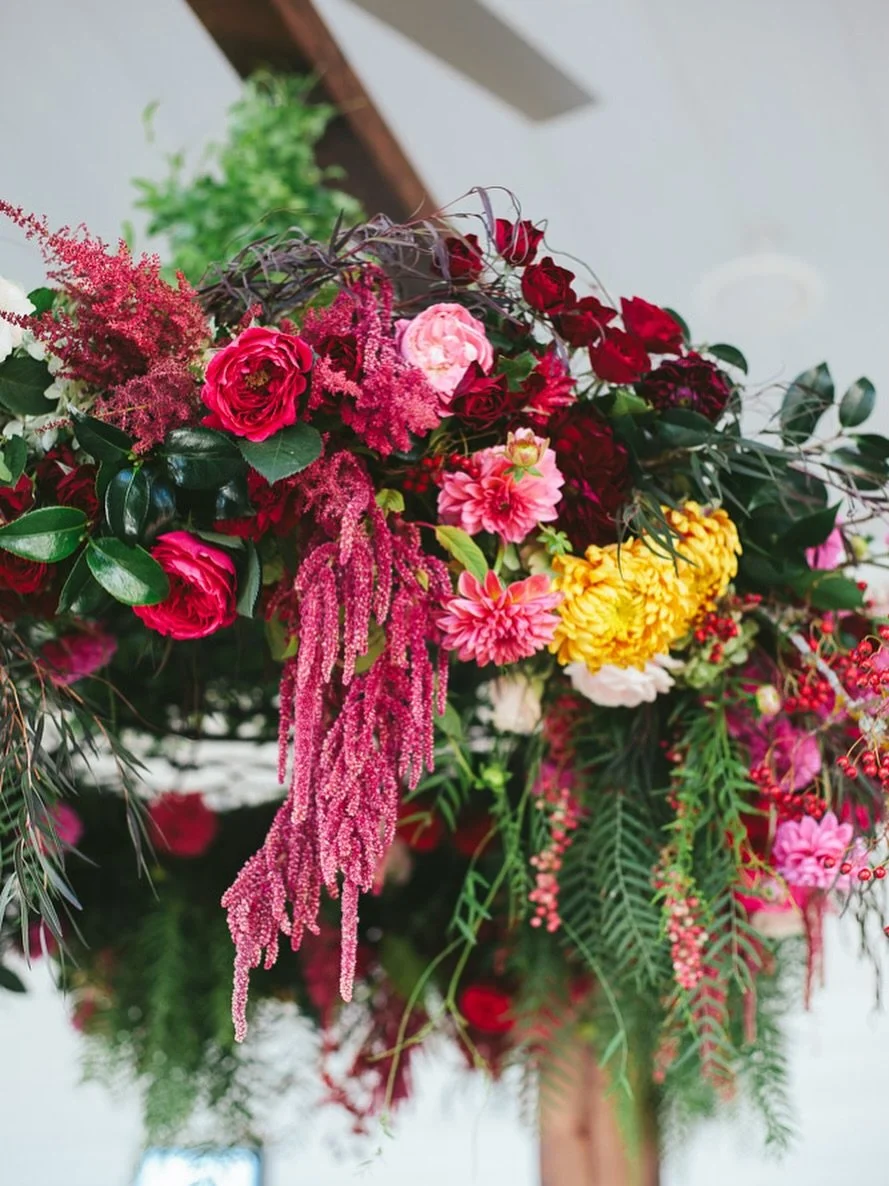 Just a little something we hung up real quick&hellip;
A floral canopy blooming with wild romance, ocean air, and unapologetic color&mdash;because in San Diego, we go big, then go brighter.

Hashtags:
#sandiegowedding #floralinstallation #hangingflowe