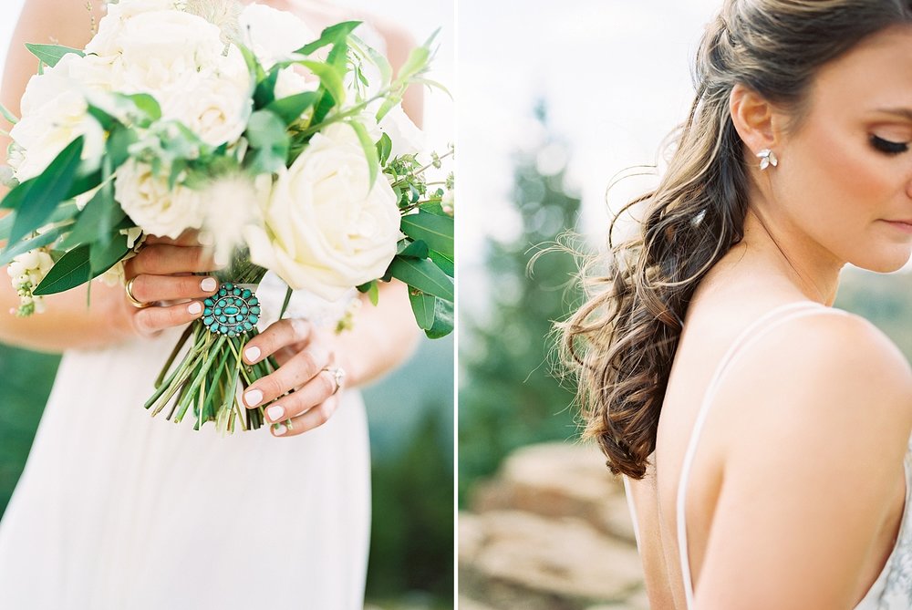 A Romantic Summer wedding at Camp Hale in Colorado with Southwestern touches by The Styled Soiree and Sara Lynn Photographic