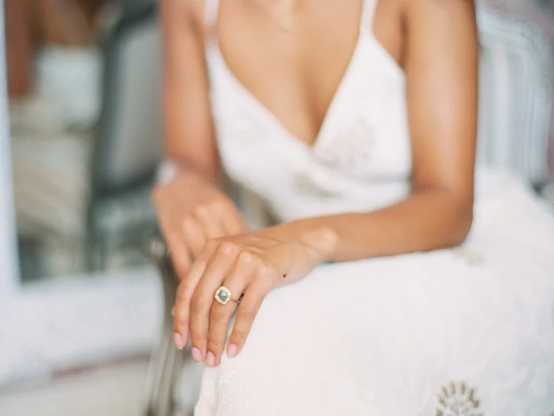 Beautiful rough diamond ring from Sarah O. Jewelry , styled by The Styled Soiree and photographed by Rachel Gomez Photography
