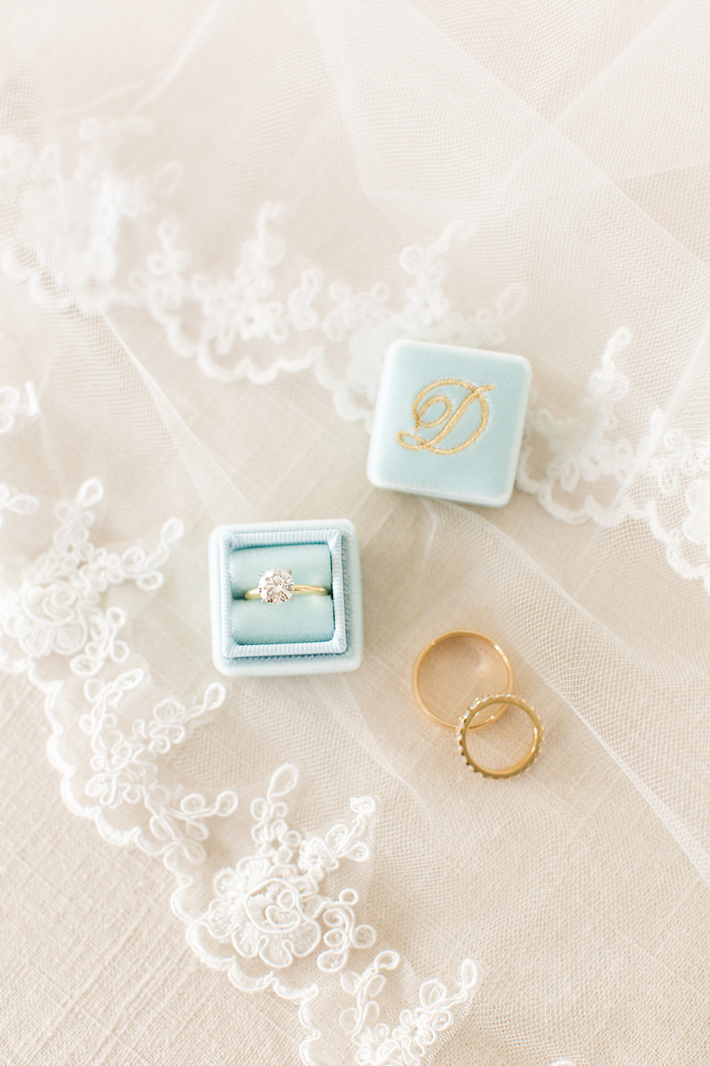 The Mrs. Box comes in beautiful colors, like Robins Egg Blue. Styled by The Styled Soiree, photo by Jackie Cooper Photography