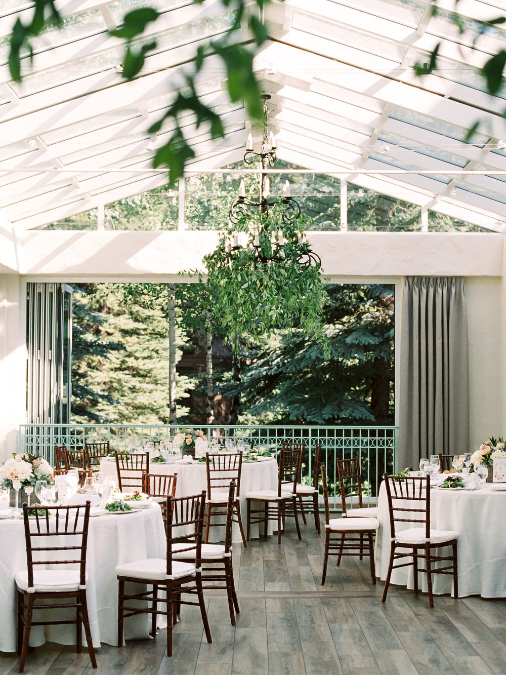 Ludwig's Restaurant at the Sonnenalp for a summer wedding