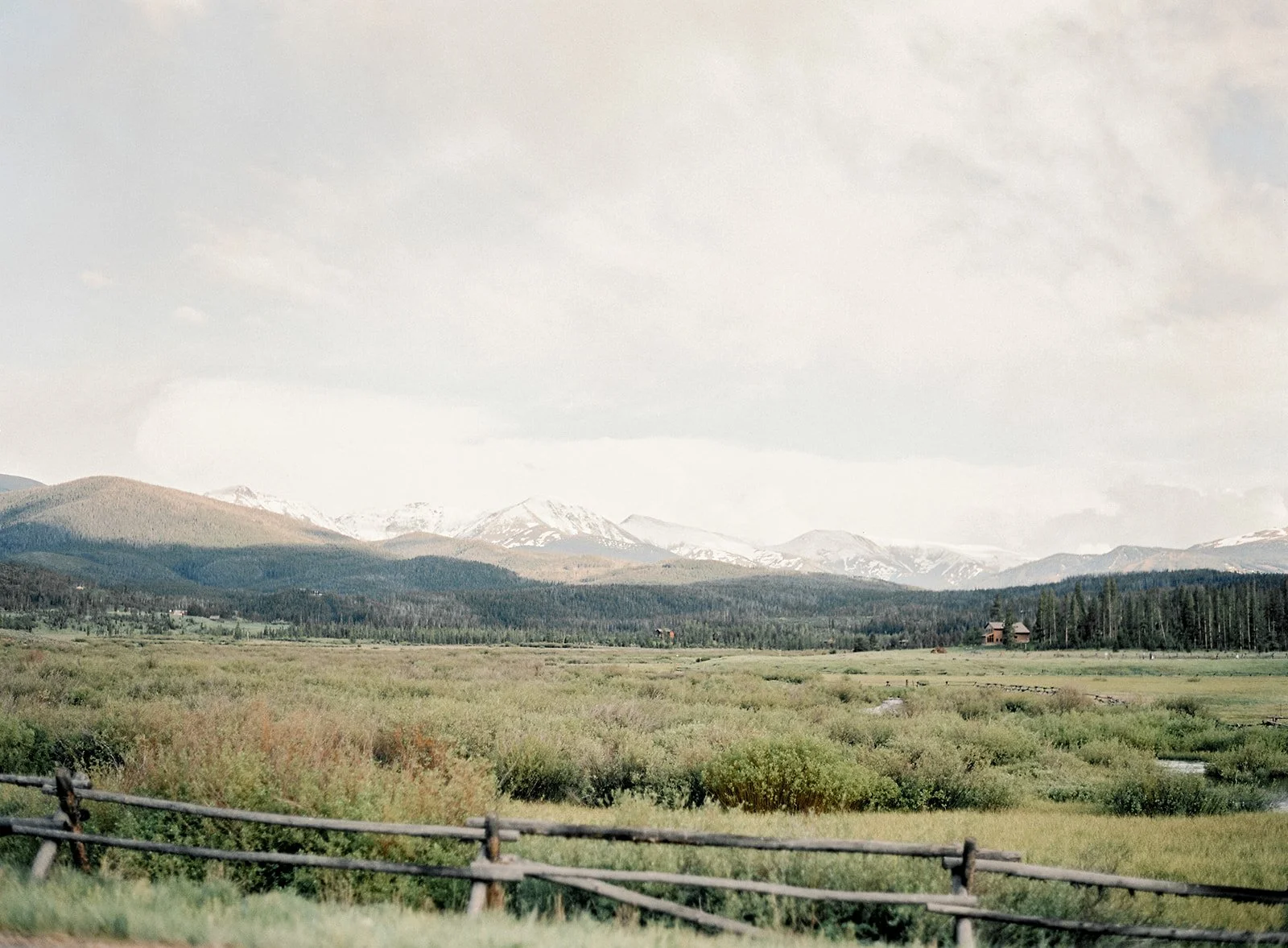 Mountain views surrounding Devil’s Thumb Ranch in Tabernash, Colorado.