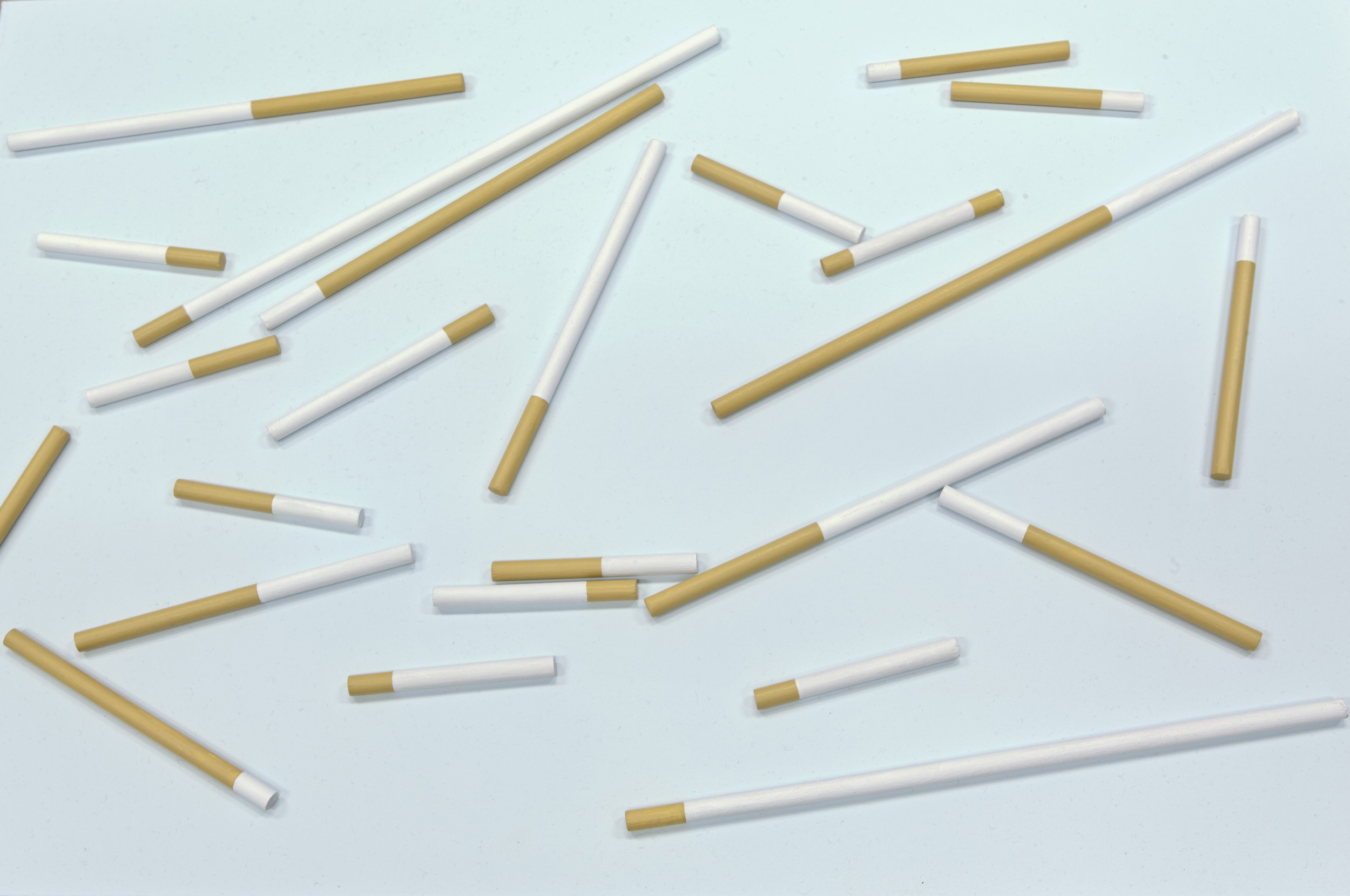 Cigarettes on Blue Foam, detail