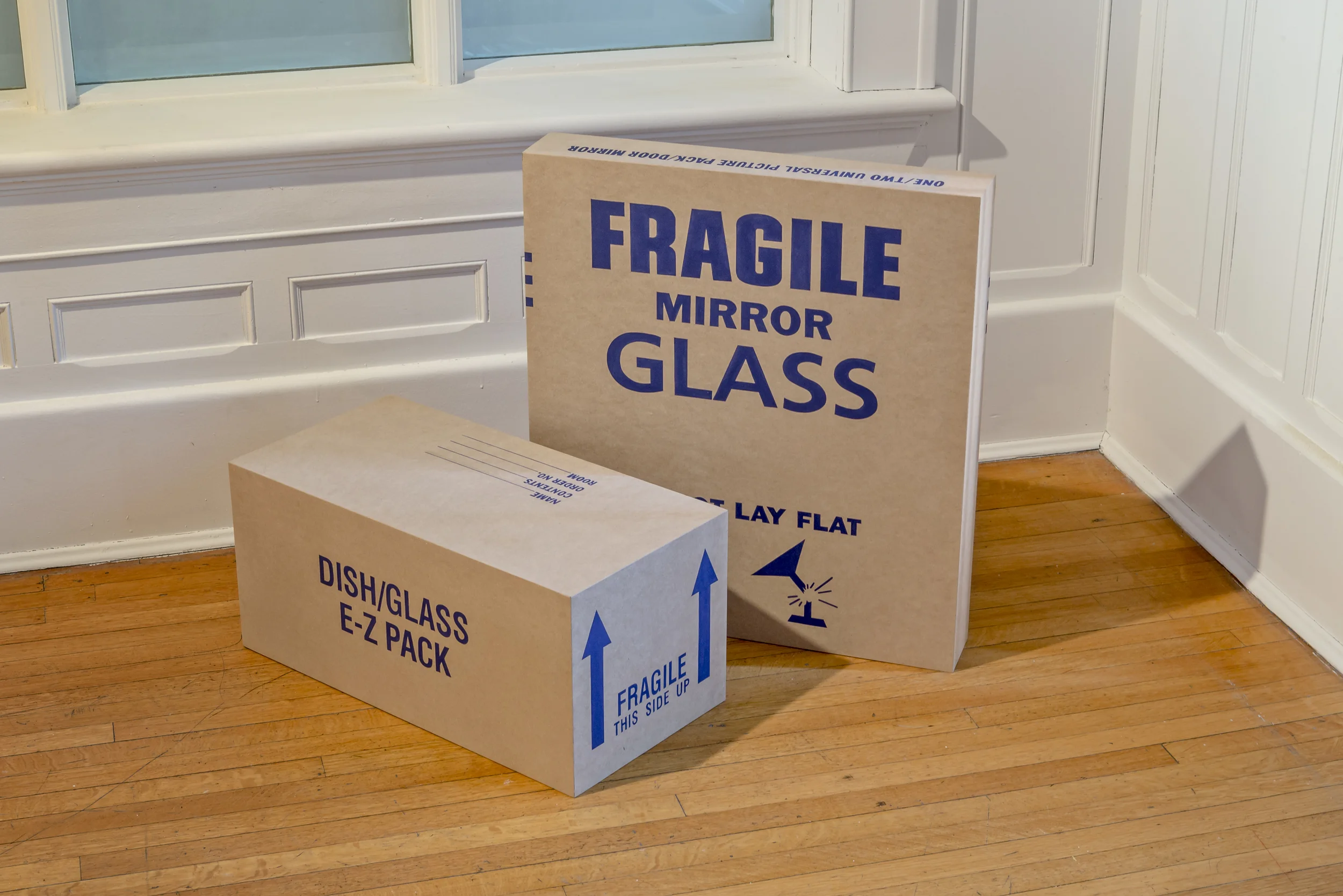 Packed Boxes (Mirror, Dishes), 2015