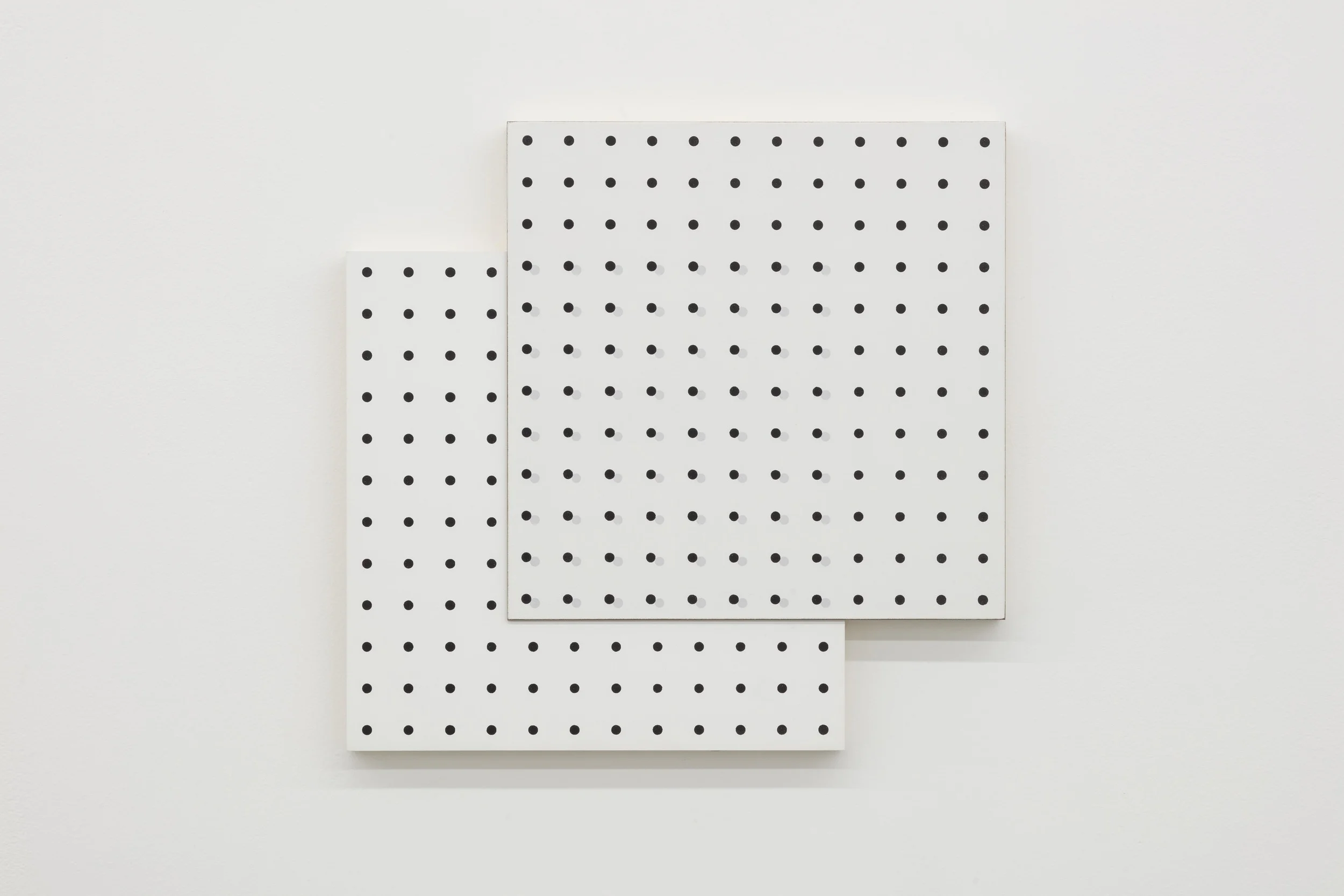 Pegboard, screenprint on wood (east wall)