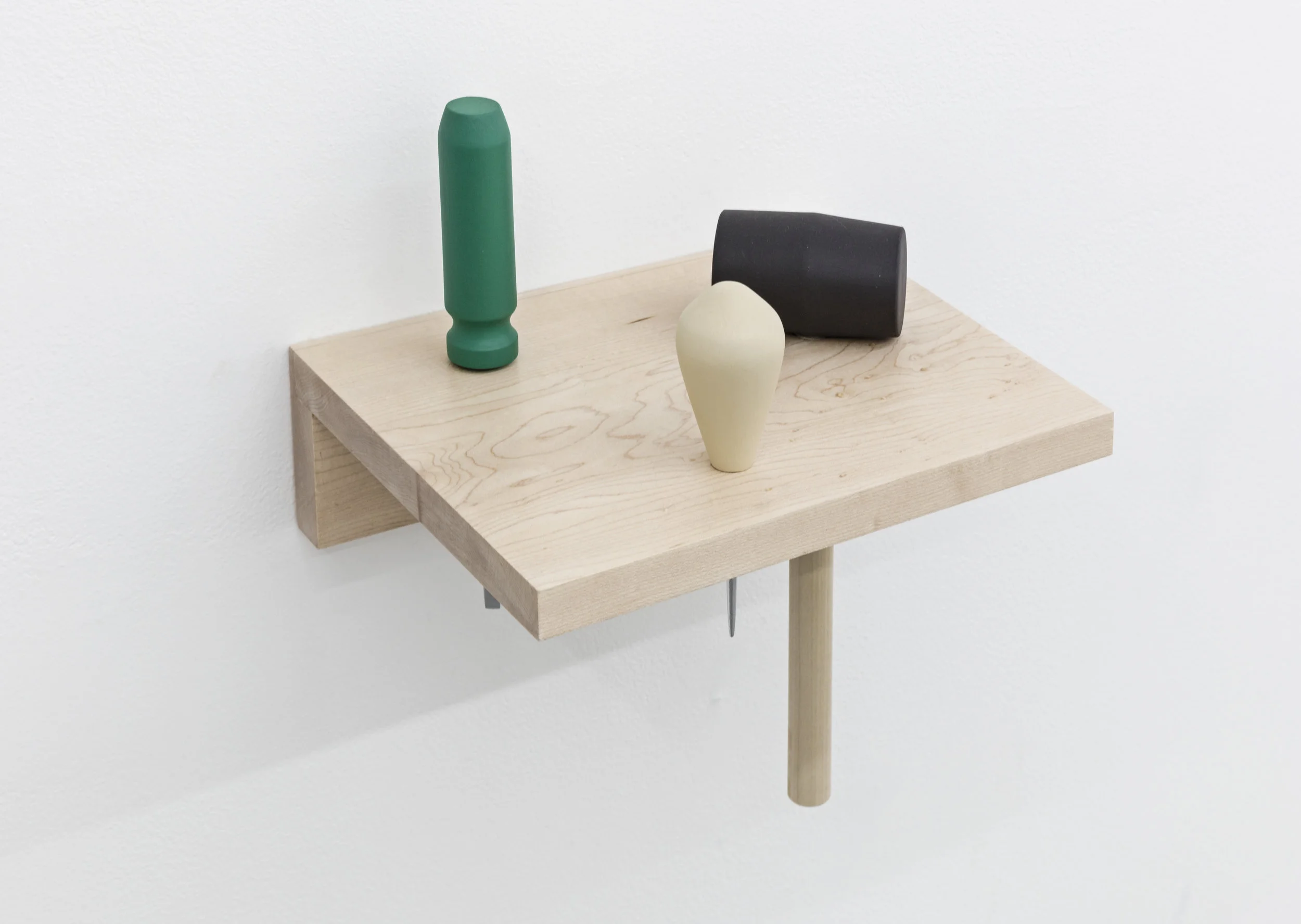 Roula Partheniou, Three Forms (for Friedrich Fröbel), 2016, acrylic on wood