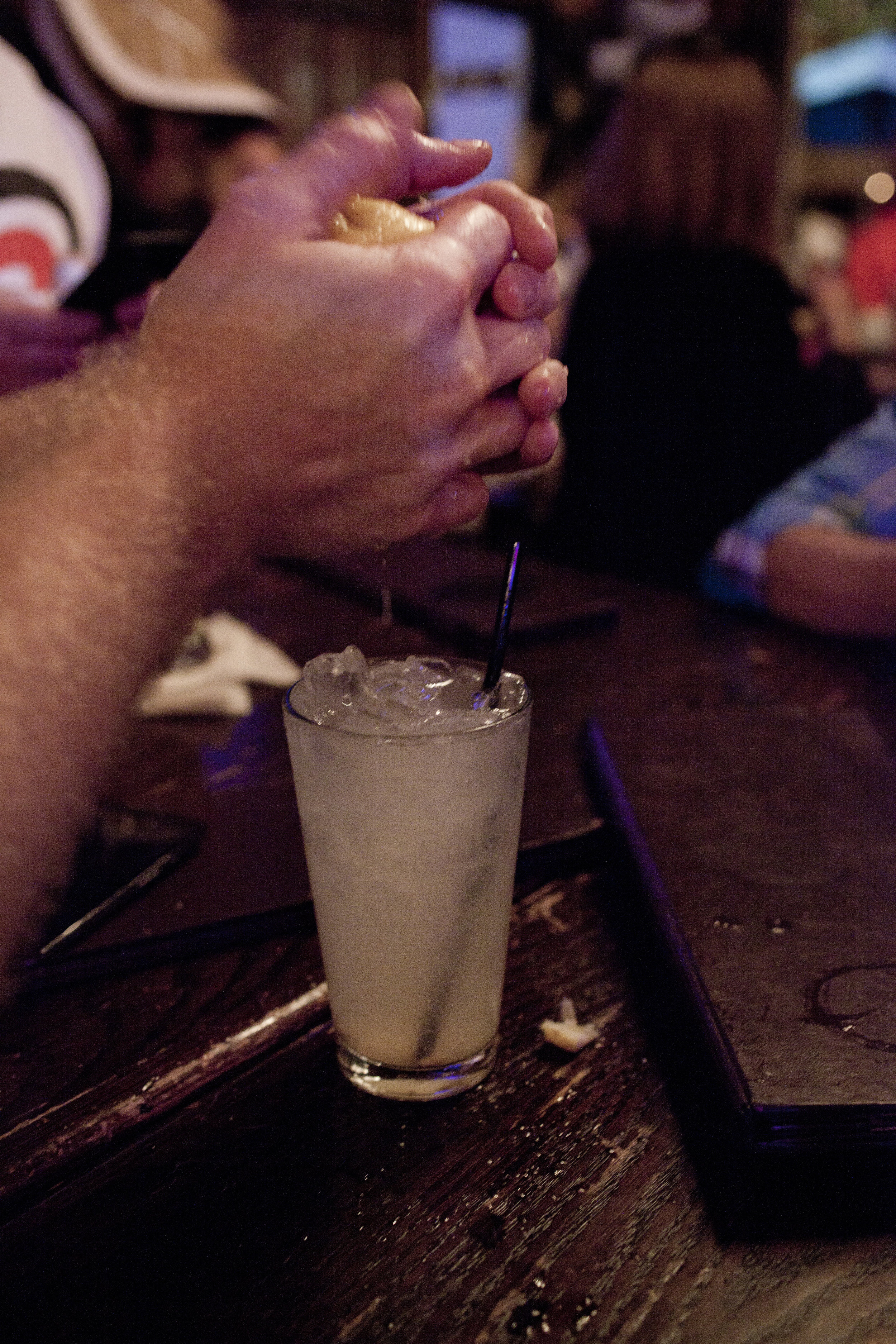 Fresh squeezed lemonade. Guaranteed to generate stoke in the bartender. 