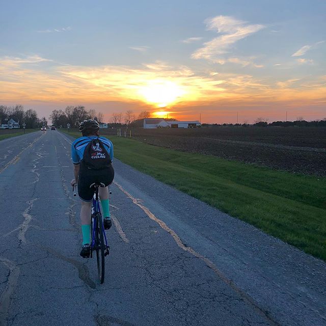 Just two dudes riding home from a bike race. #cycling #roadtorad #headwindcycling #ohiocycling #sunset #bikes #bikeracing #flatearth #sockdoping